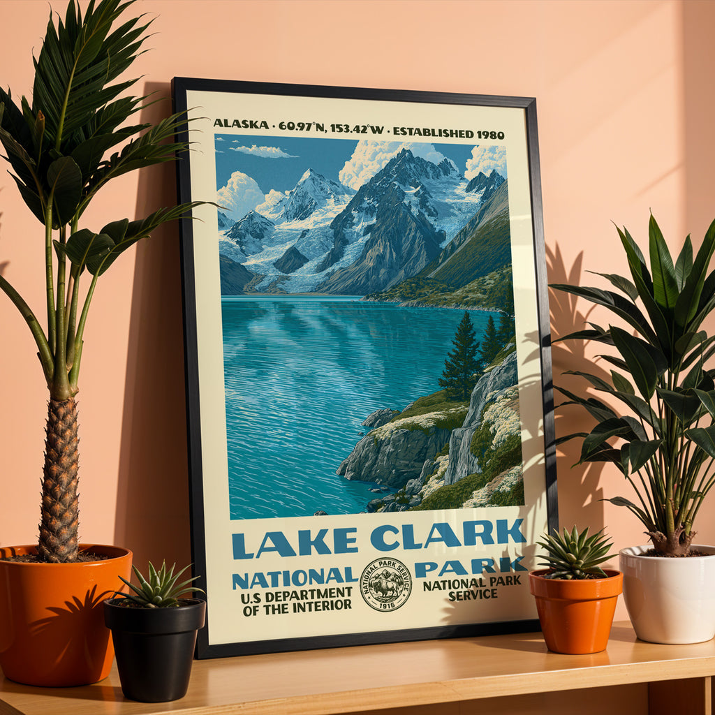 Lake Clark National Park Vintage WPA Art
