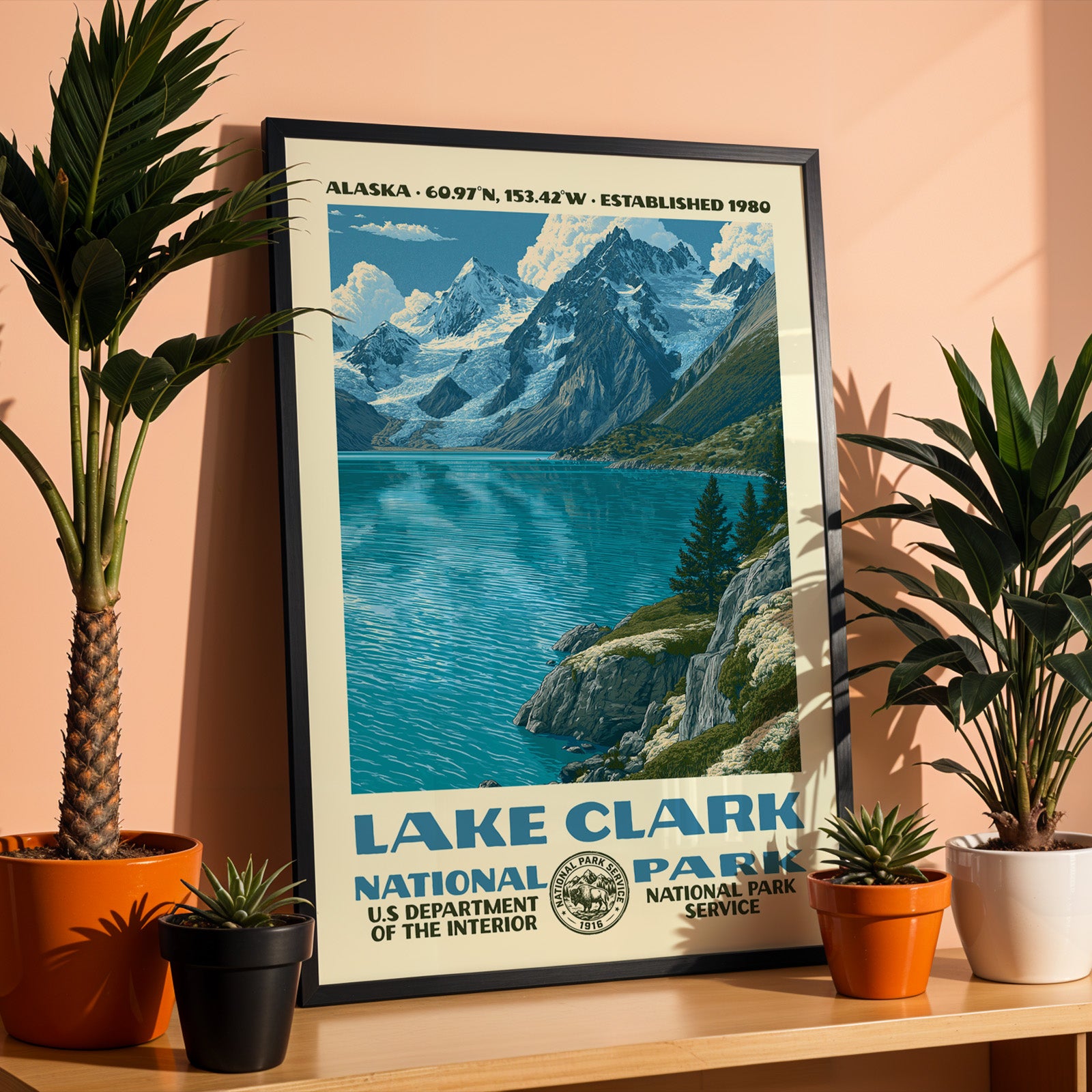 Lake Clark National Park Vintage WPA Art