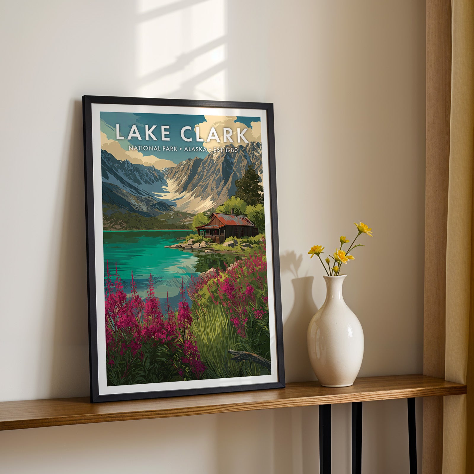 Retro Lake Clark National Park Print