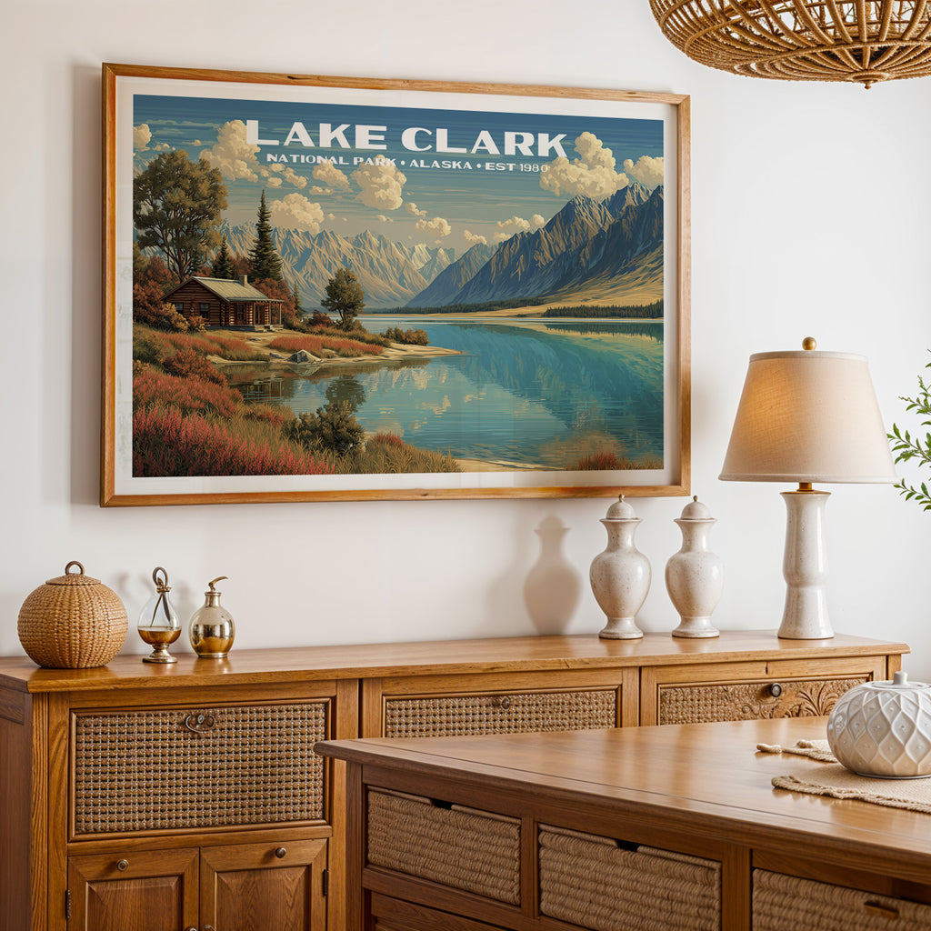 Lake Clark National Park Horizontal Vintage Art