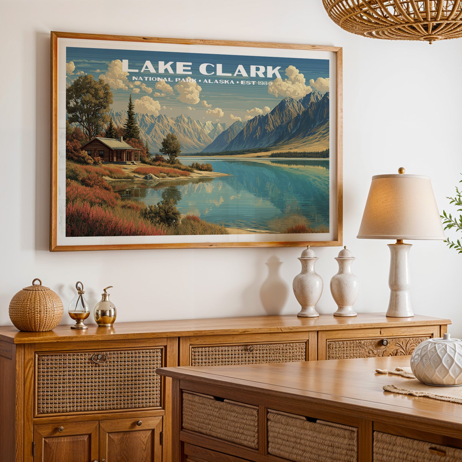 Lake Clark National Park Horizontal Vintage Art