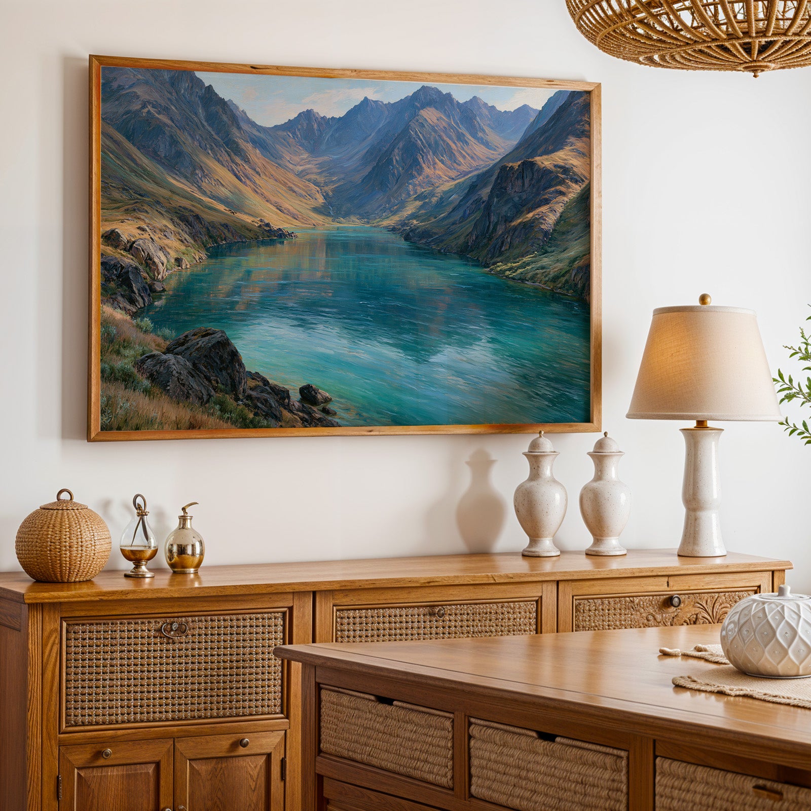 Lake Clark National Park Classical Oil Painting