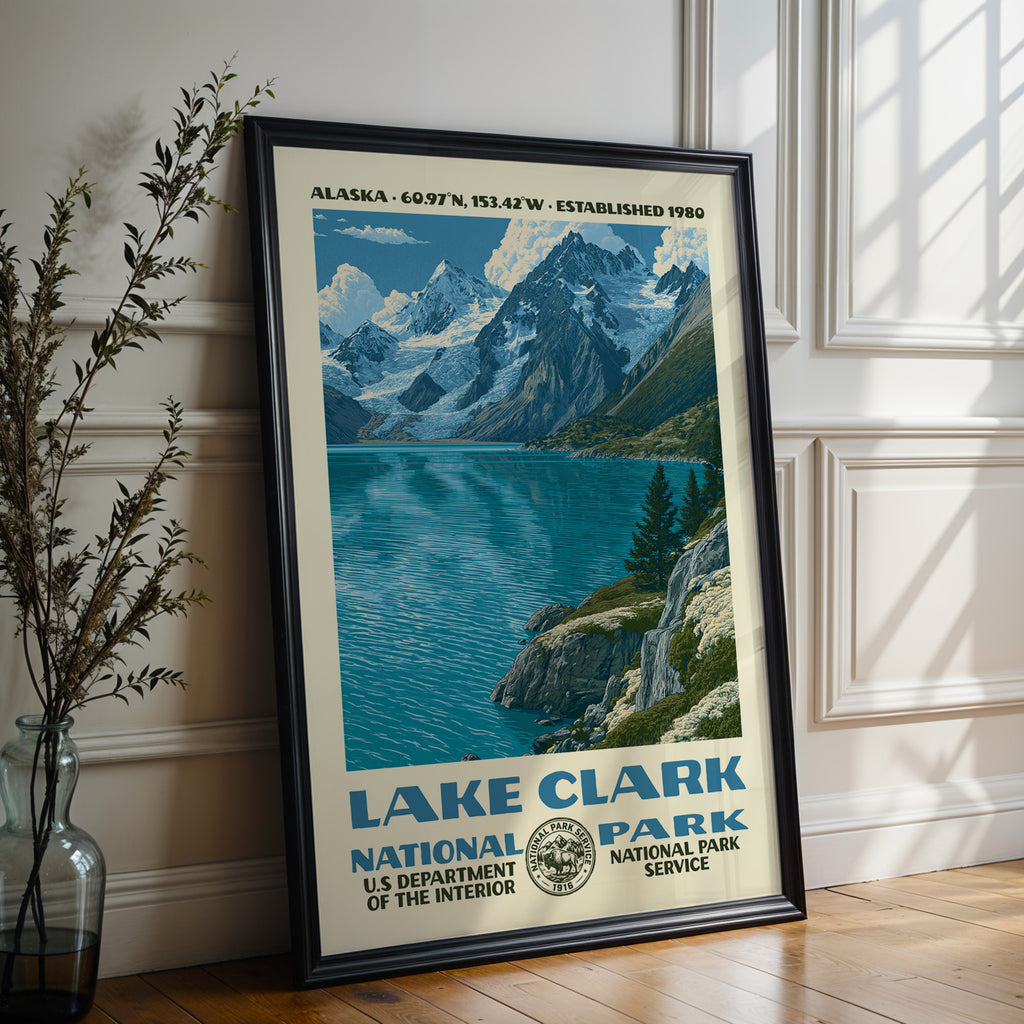 Lake Clark National Park Vintage WPA Art