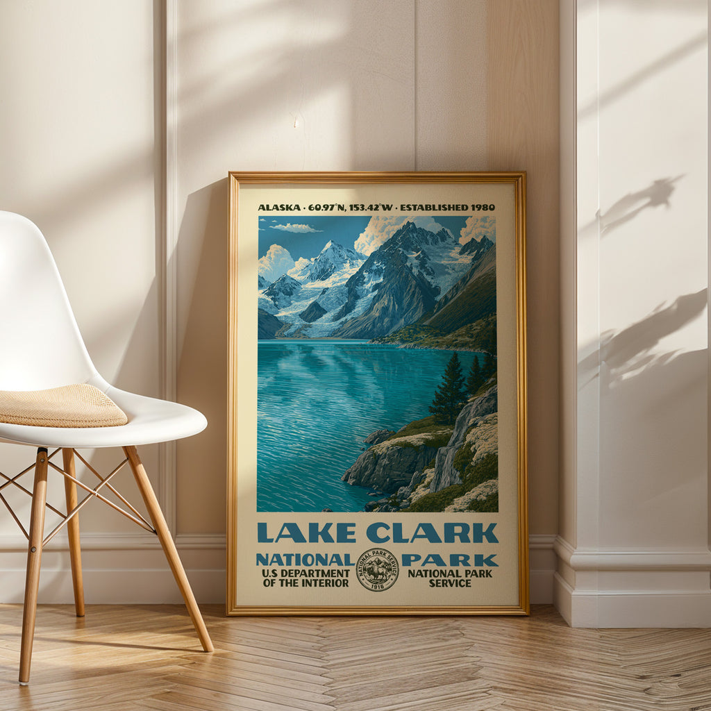 Lake Clark National Park Vintage WPA Art