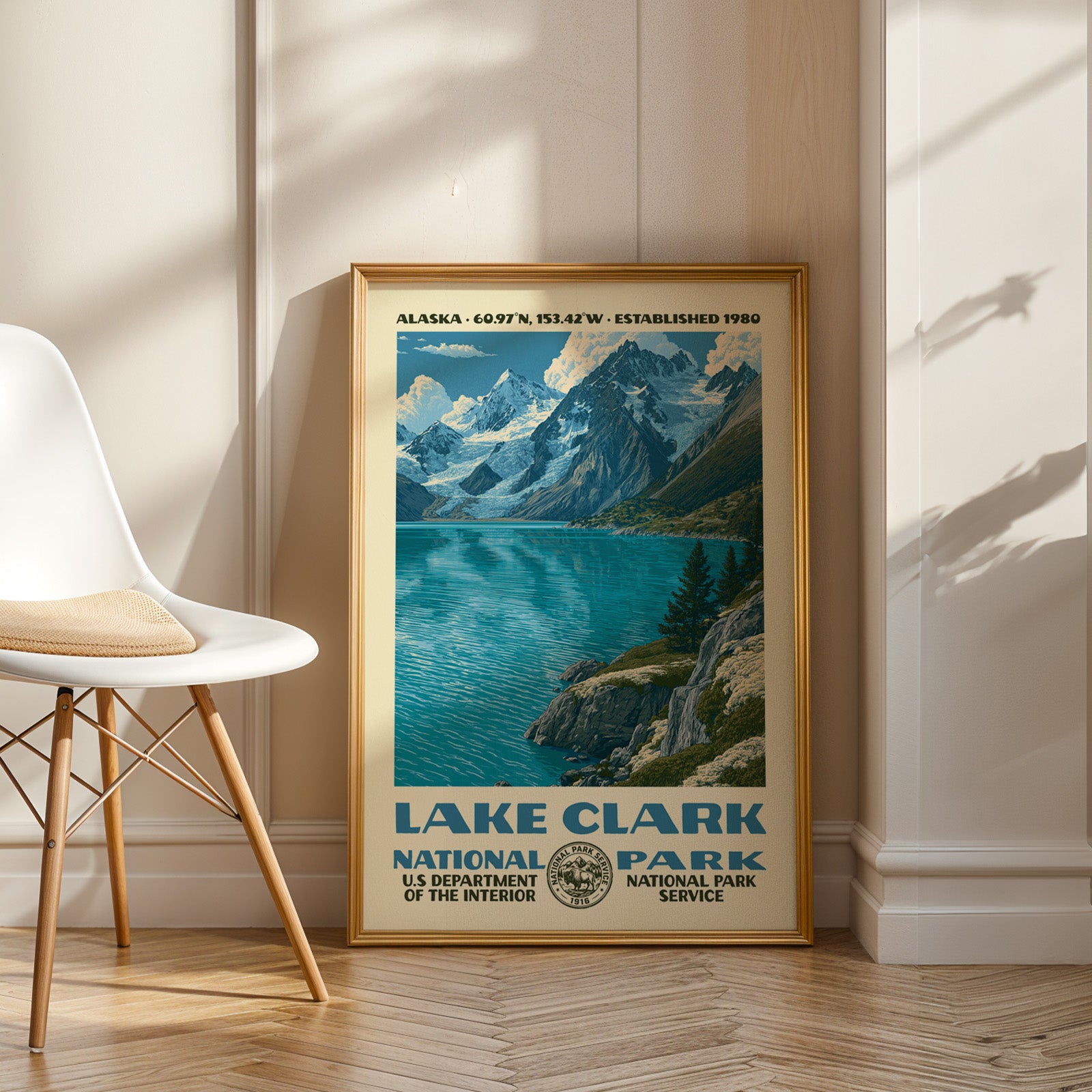 Lake Clark National Park Vintage WPA Art