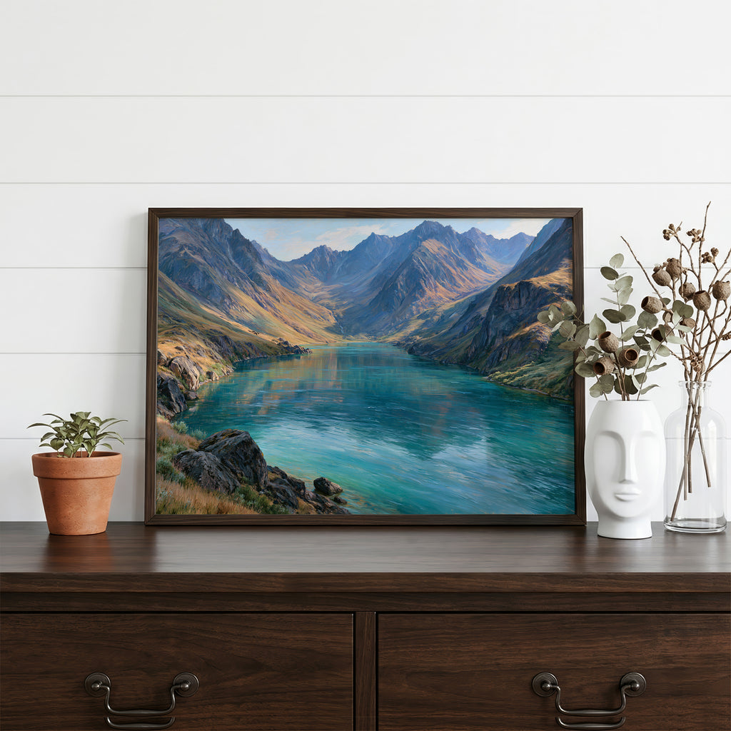 Lake Clark National Park Classical Oil Painting