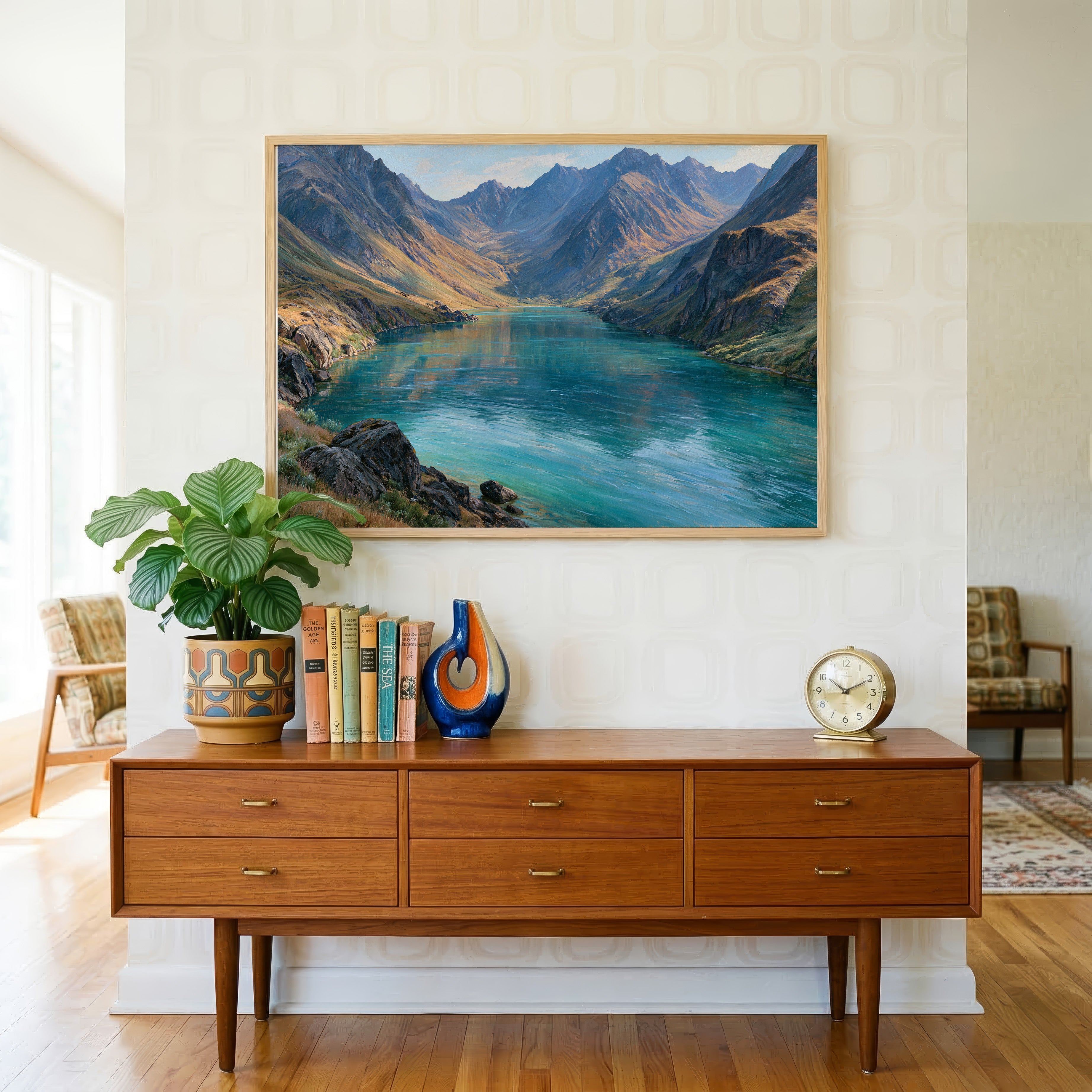 Lake Clark National Park Classical Oil Painting