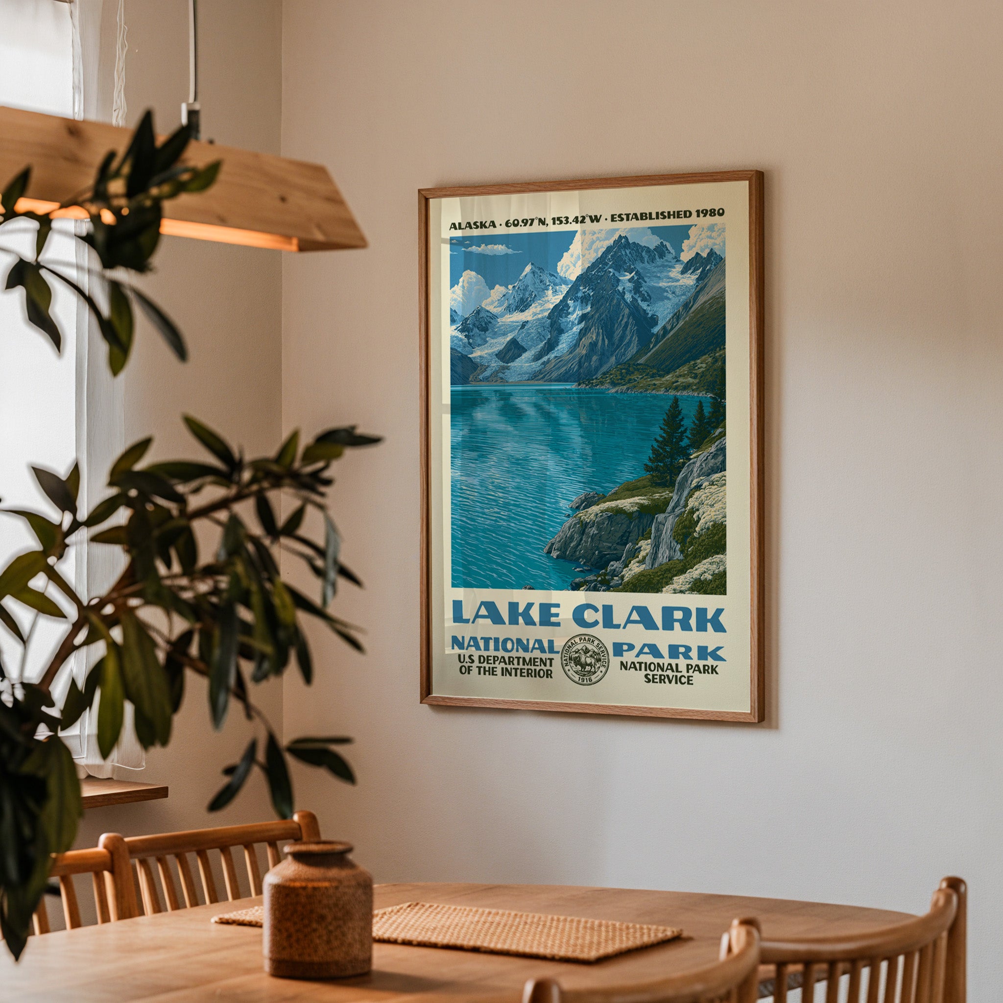 Lake Clark National Park Vintage WPA Art