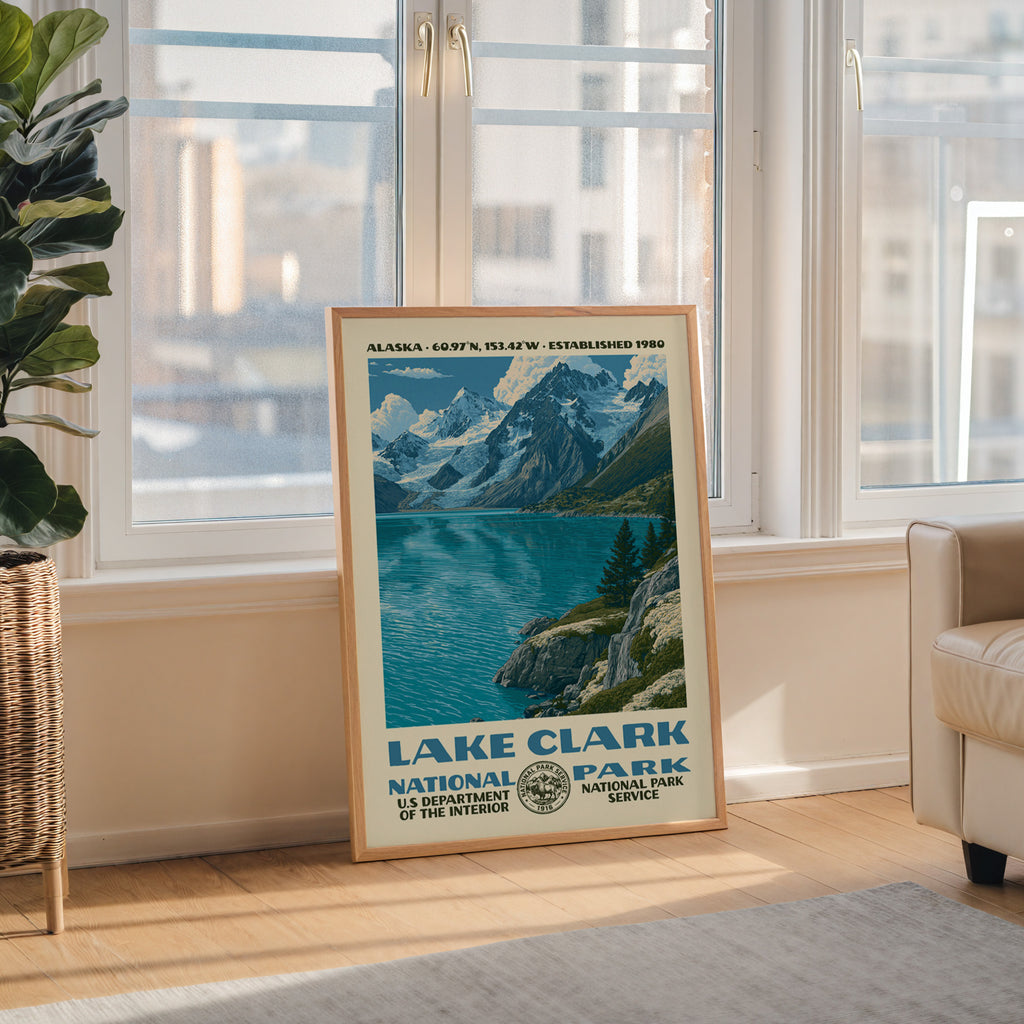 Lake Clark National Park Vintage WPA Art