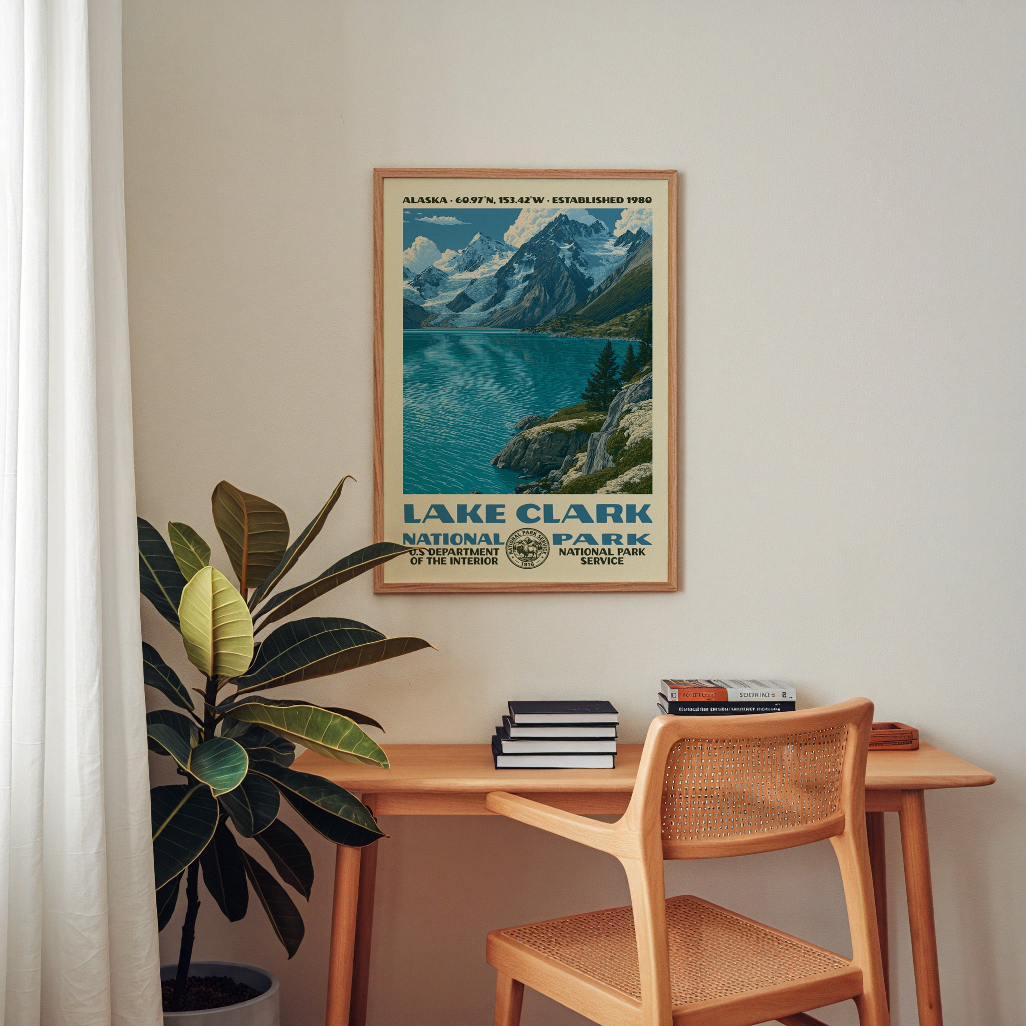 Lake Clark National Park Vintage WPA Art