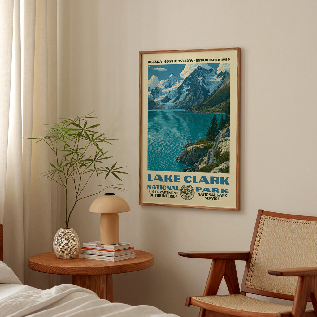 Lake Clark National Park Vintage WPA Art