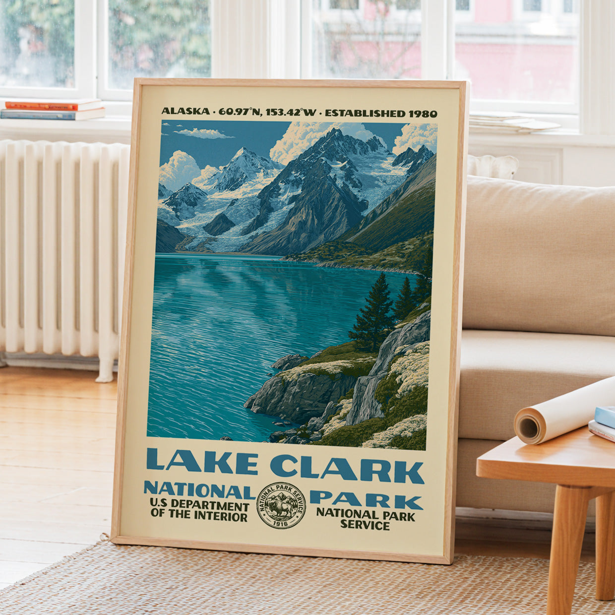 Lake Clark National Park Vintage WPA Art