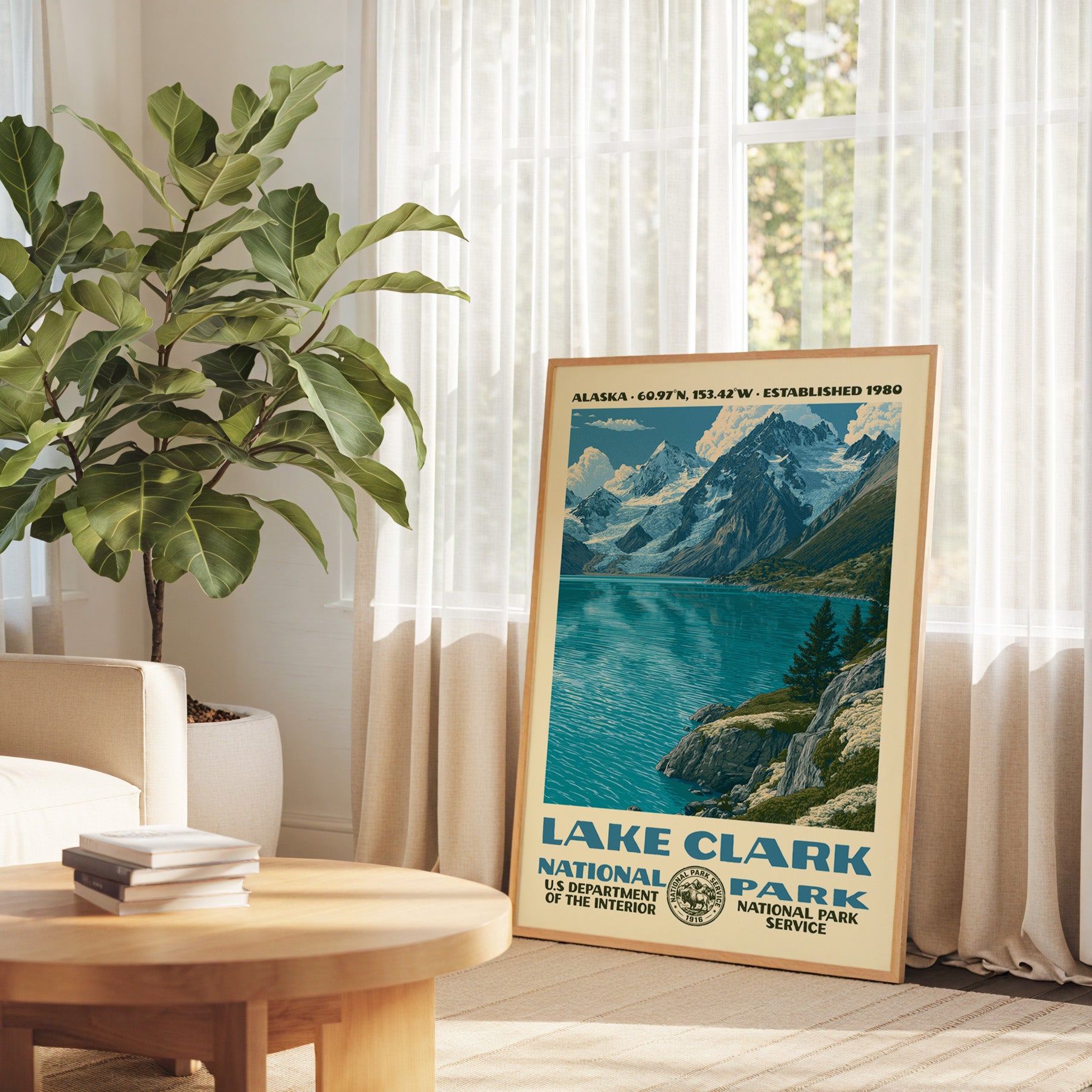 Lake Clark National Park Vintage WPA Art
