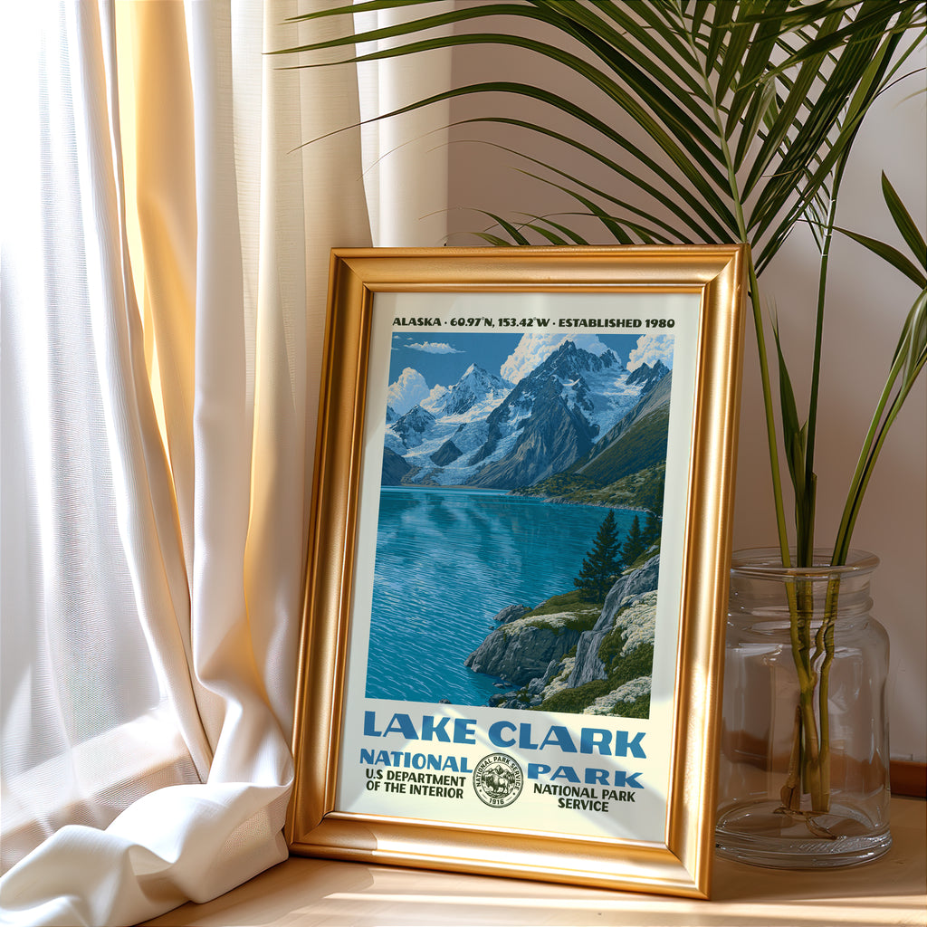Lake Clark National Park Vintage WPA Art