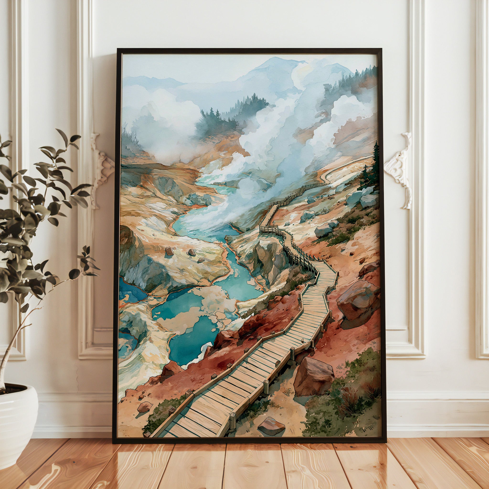 Lassen Volcanic National Park Watercolor Art