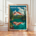 Retro Lassen Volcanic National Park Print