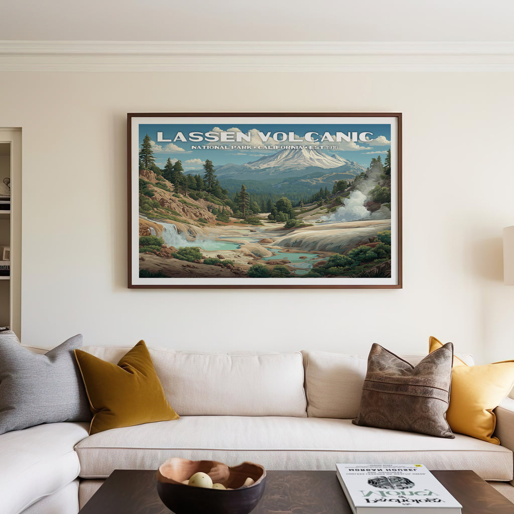 Lassen Volcanic National Park Horizontal Vintage Art