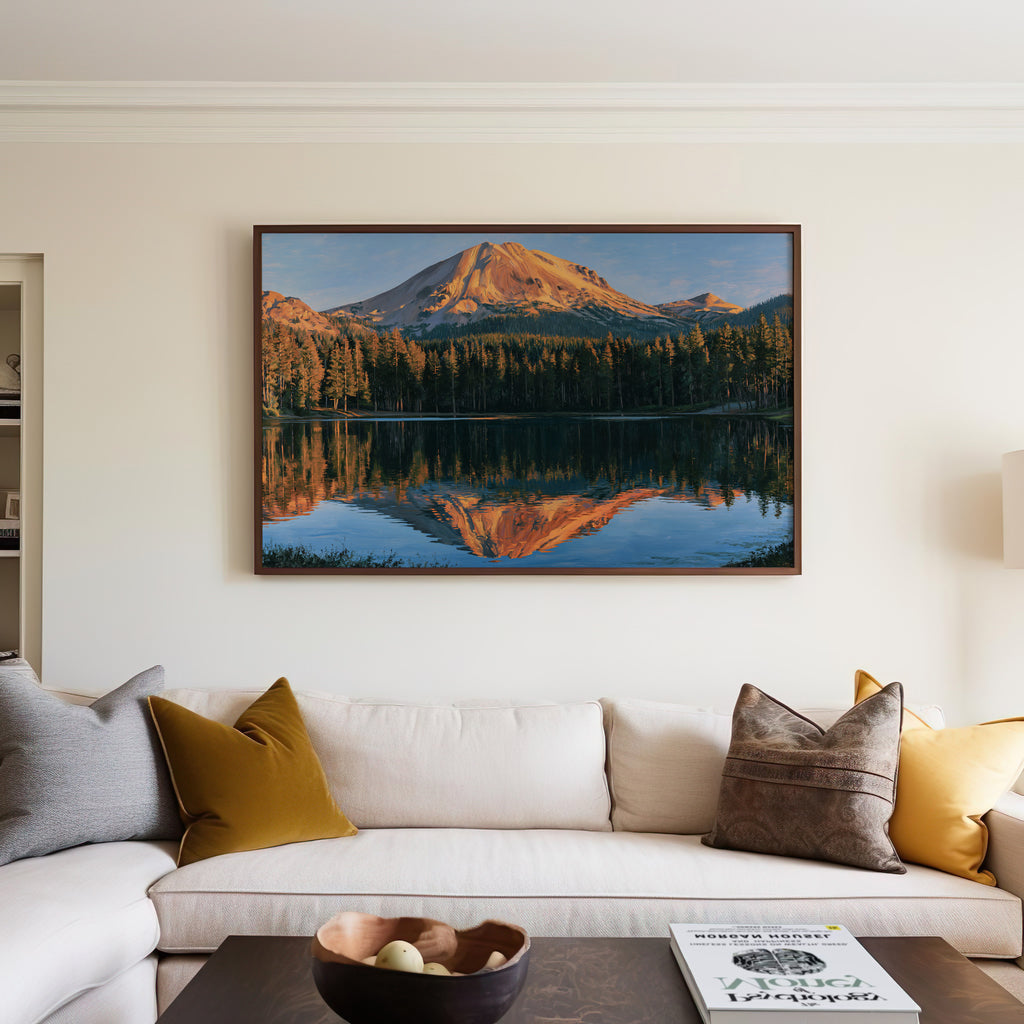 Lassen Volcanic National Park Classical Oil Painting
