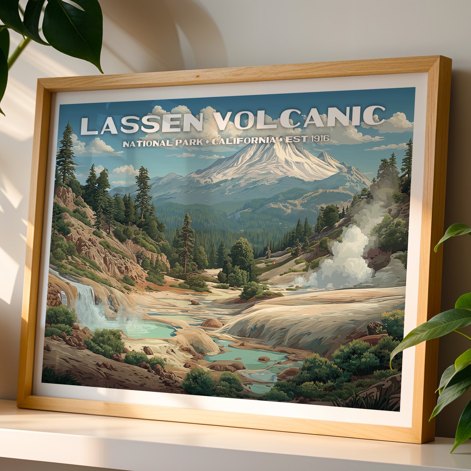 Lassen Volcanic National Park Horizontal Vintage Art