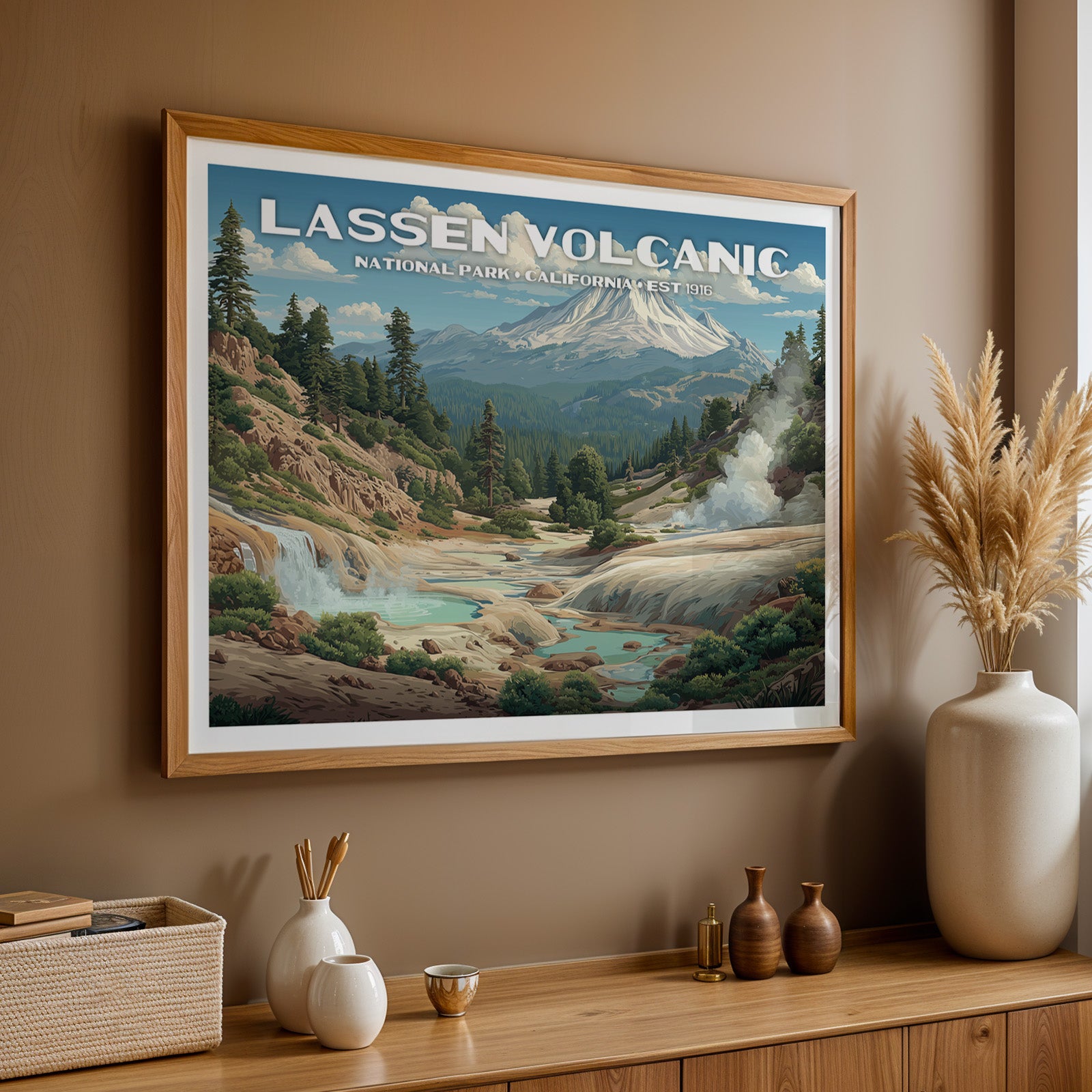 Lassen Volcanic National Park Horizontal Vintage Art