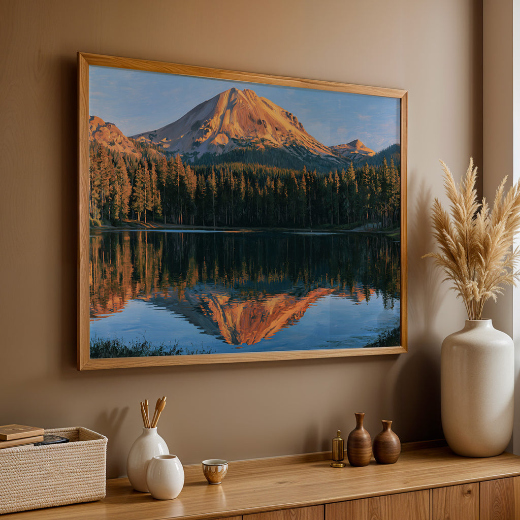 Lassen Volcanic National Park Classical Oil Painting