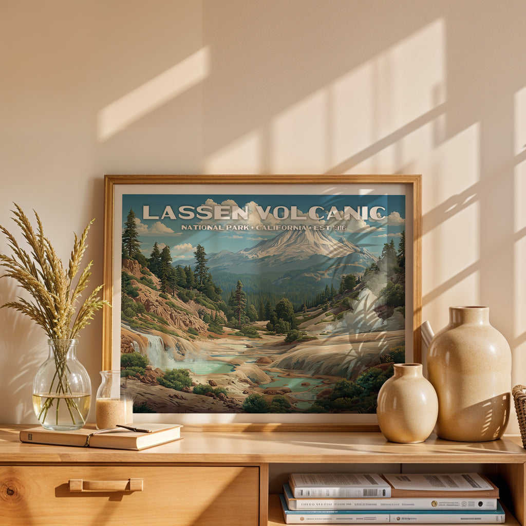 Lassen Volcanic National Park Horizontal Vintage Art