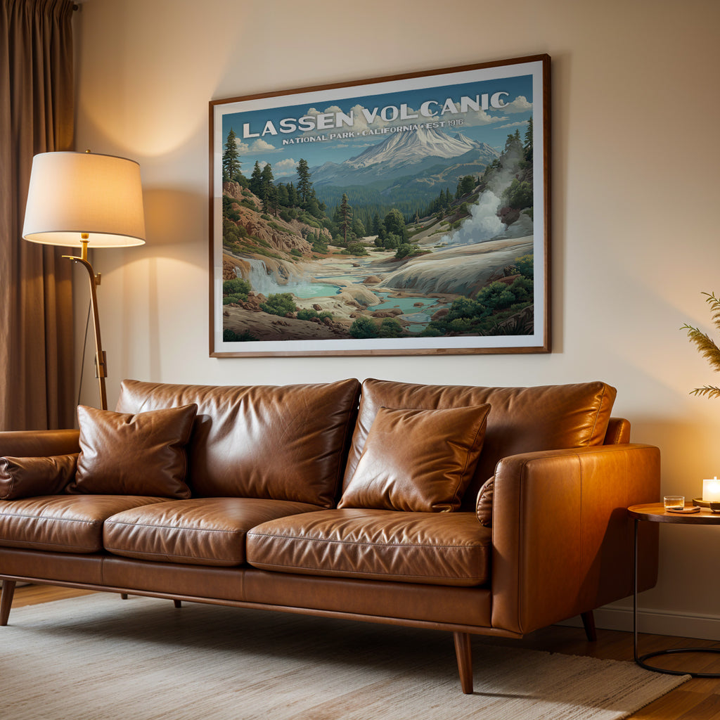 Lassen Volcanic National Park Horizontal Vintage Art