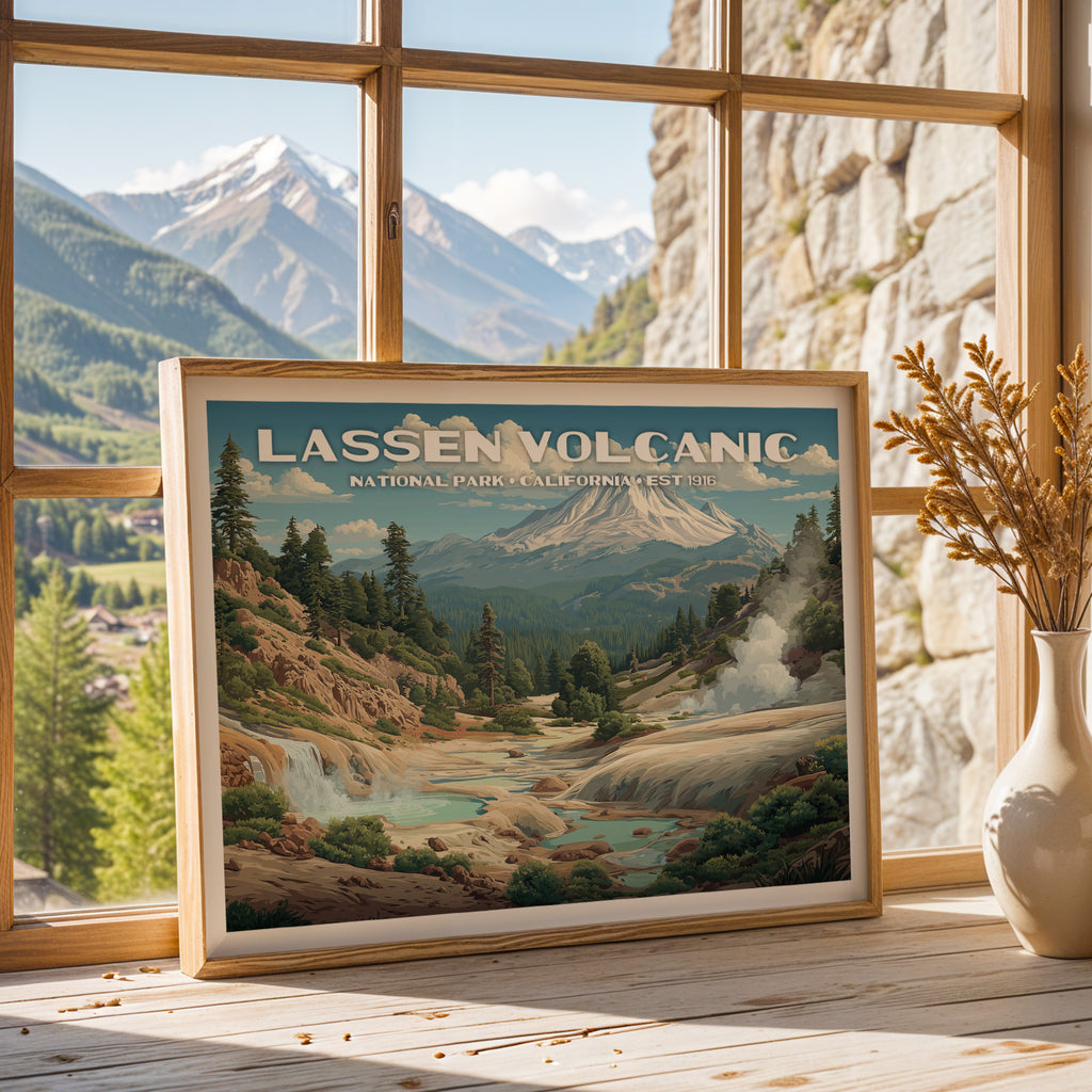 Lassen Volcanic National Park Horizontal Vintage Art