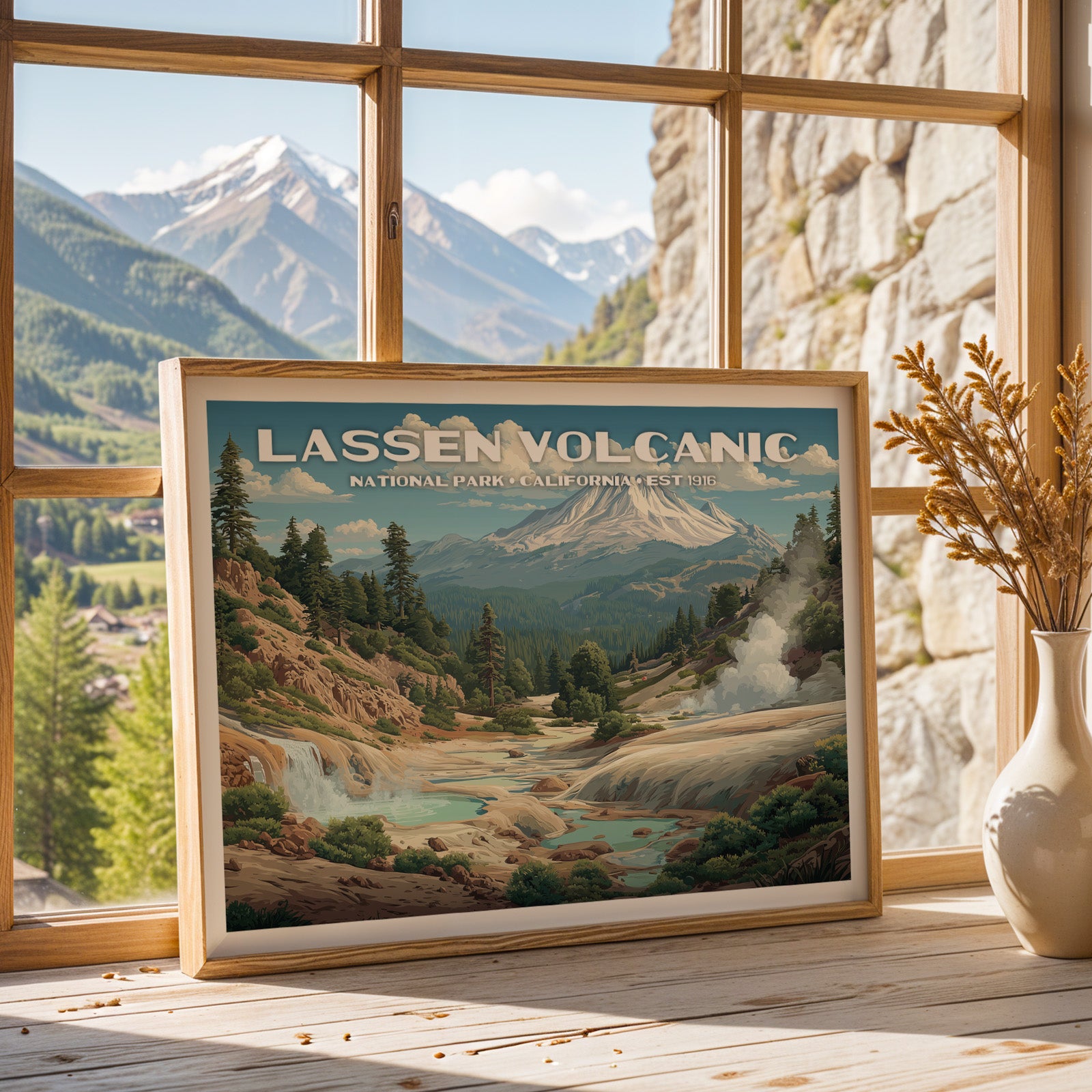 Lassen Volcanic National Park Horizontal Vintage Art