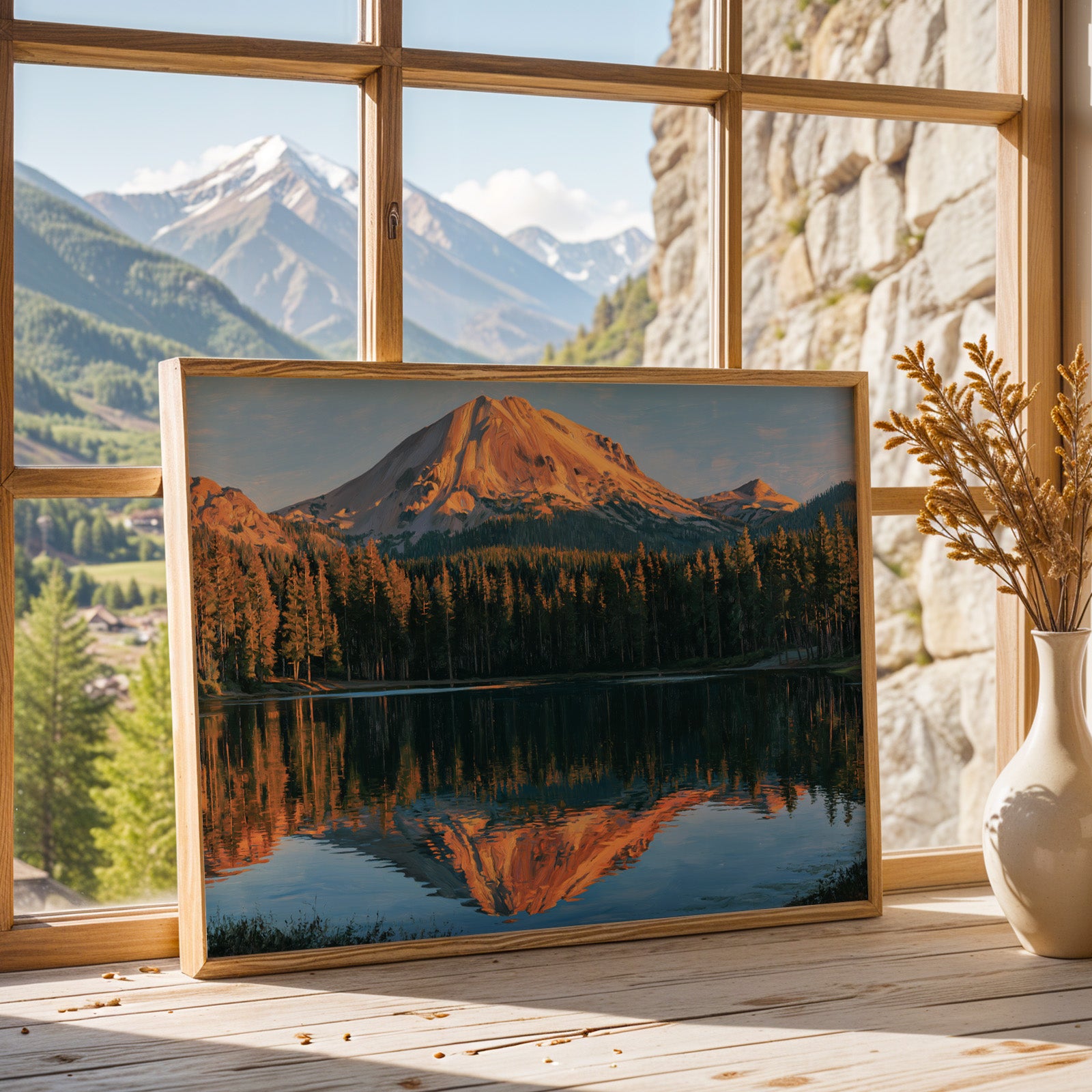 Lassen Volcanic National Park Classical Oil Painting