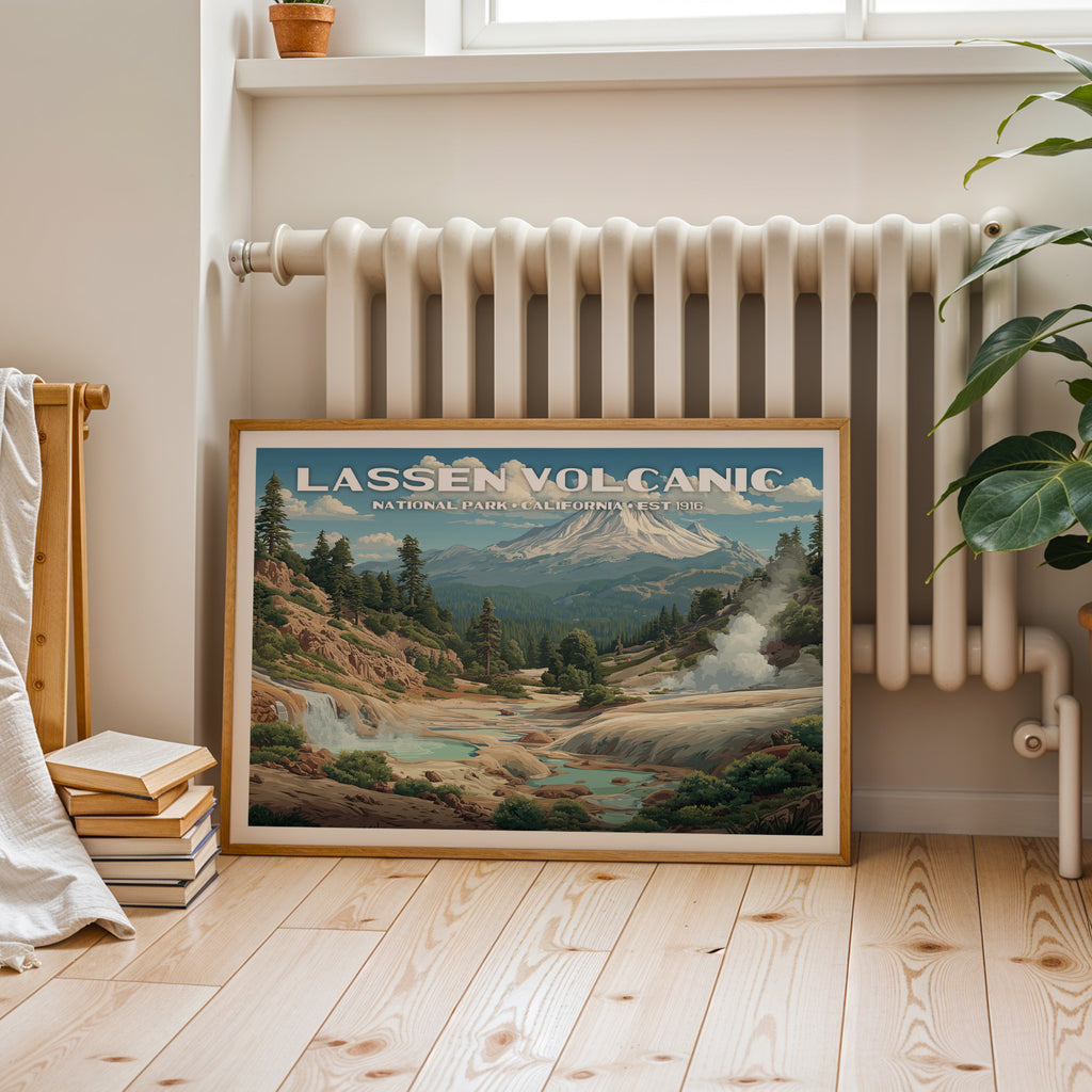 Lassen Volcanic National Park Horizontal Vintage Art