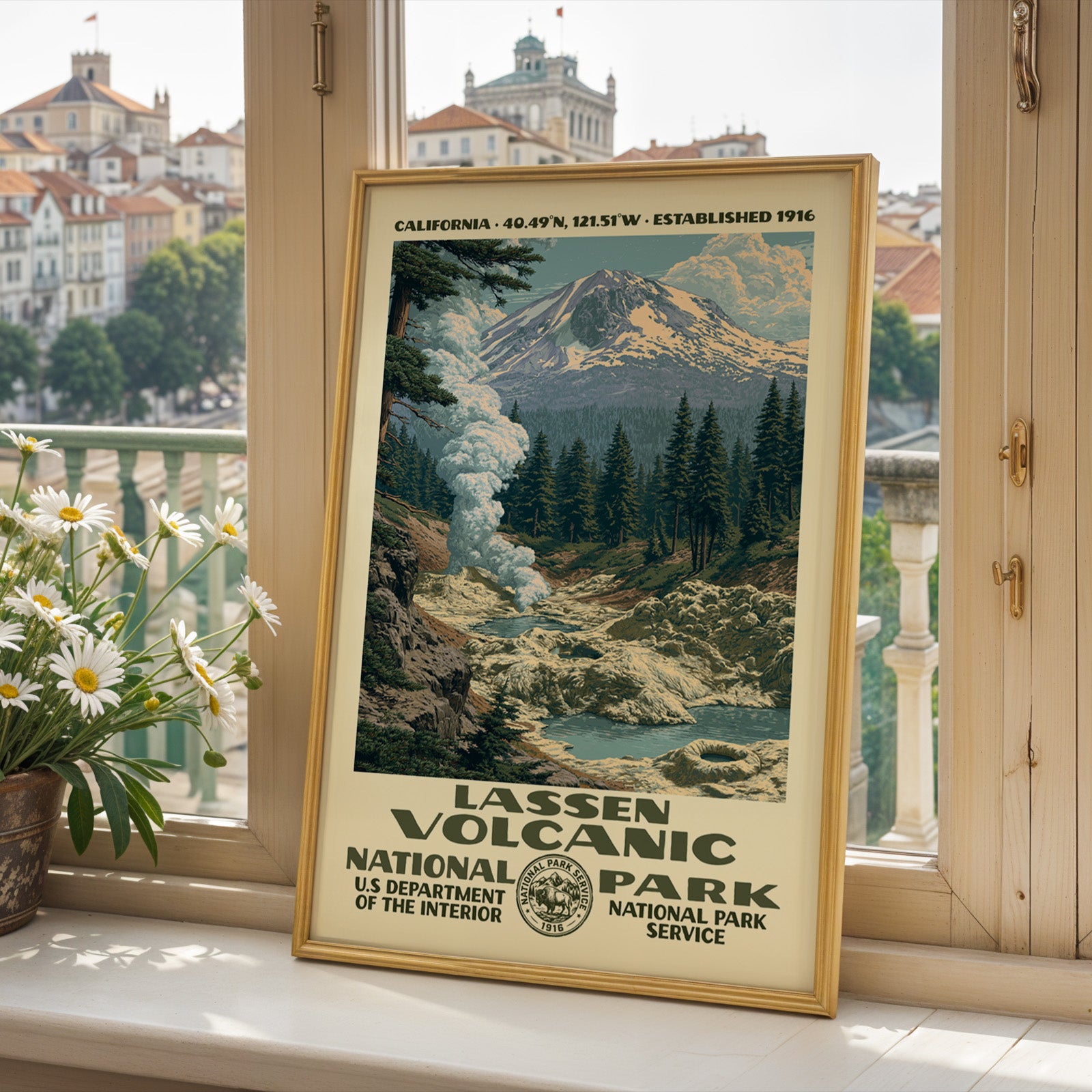 Lassen Volcanic National Park Vintage WPA Art