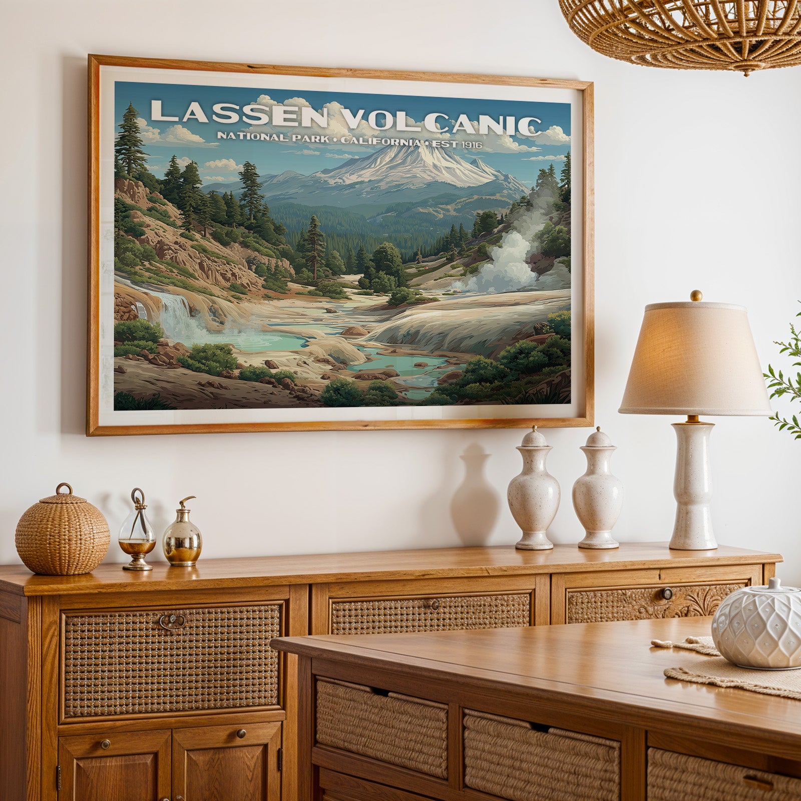 Lassen Volcanic National Park Horizontal Vintage Art