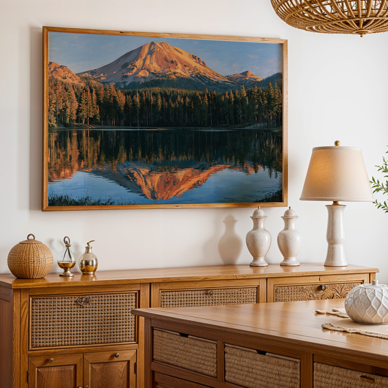 Lassen Volcanic National Park Classical Oil Painting