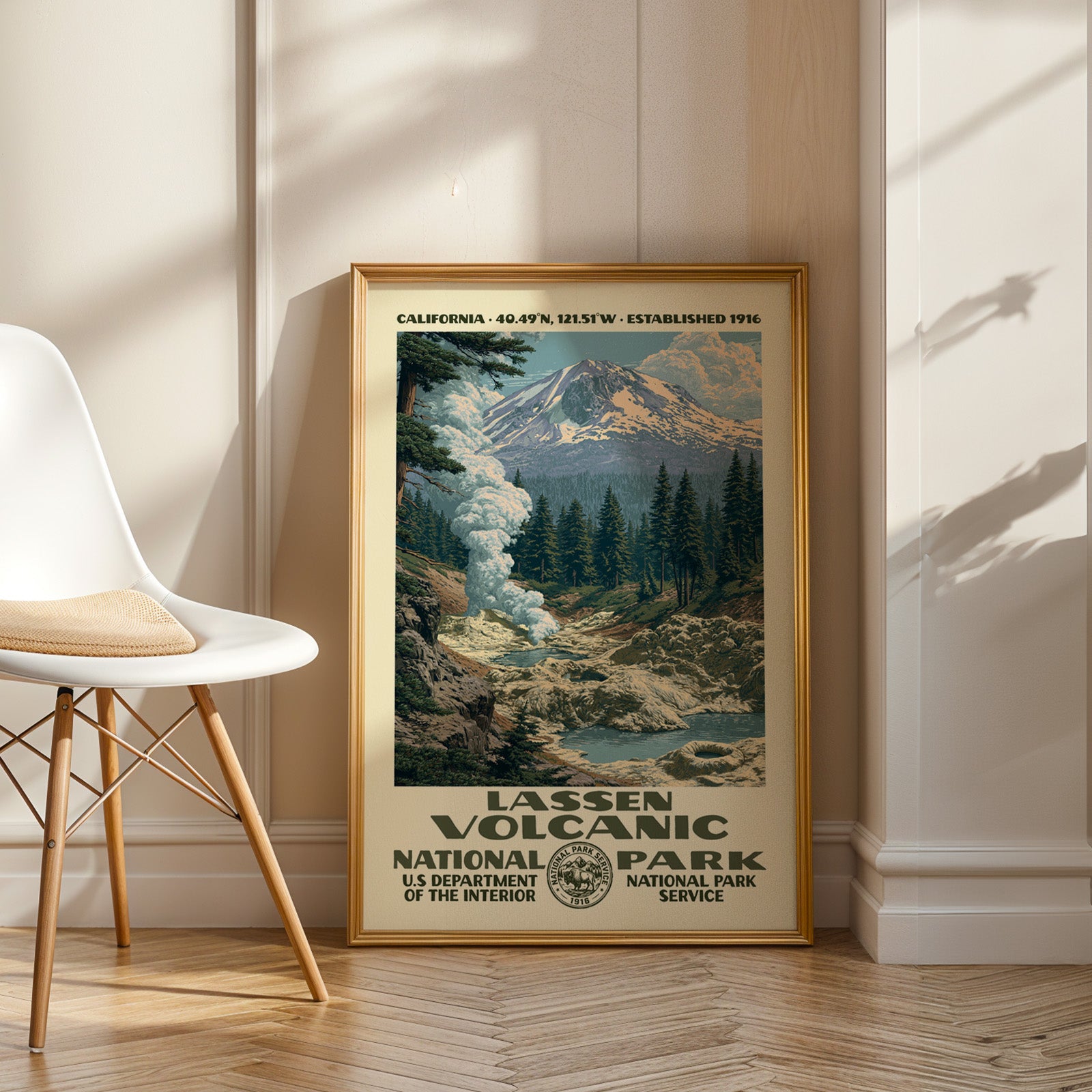 Lassen Volcanic National Park Vintage WPA Art
