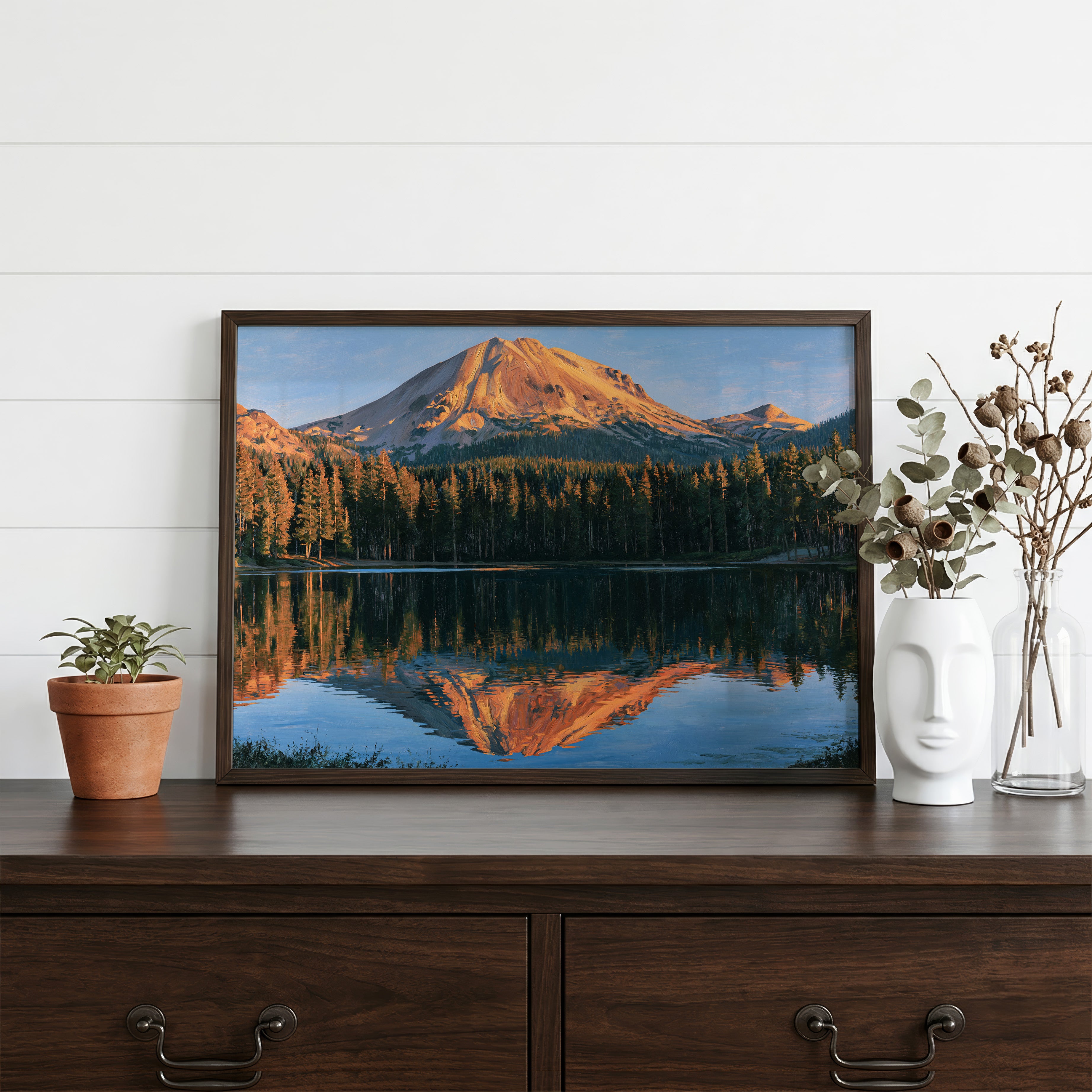 Lassen Volcanic National Park Classical Oil Painting