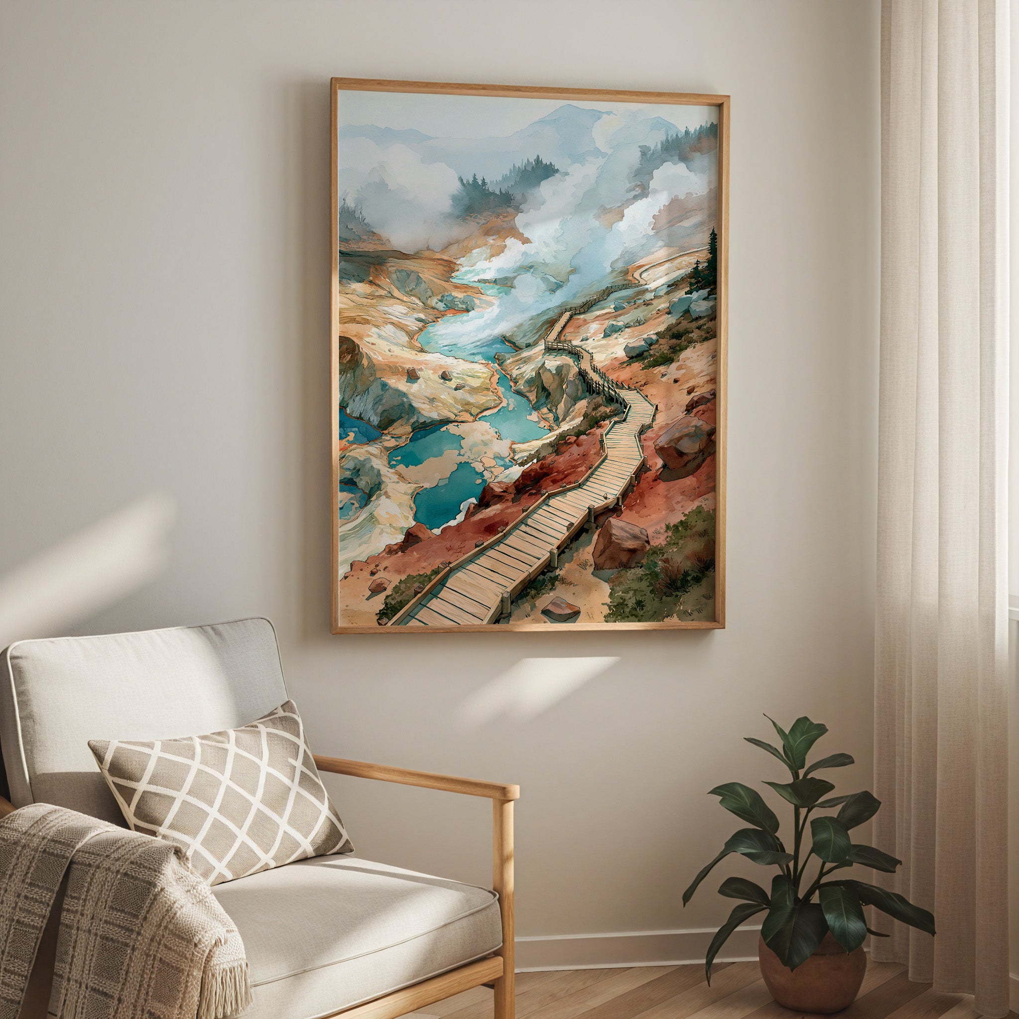 Lassen Volcanic National Park Watercolor Art