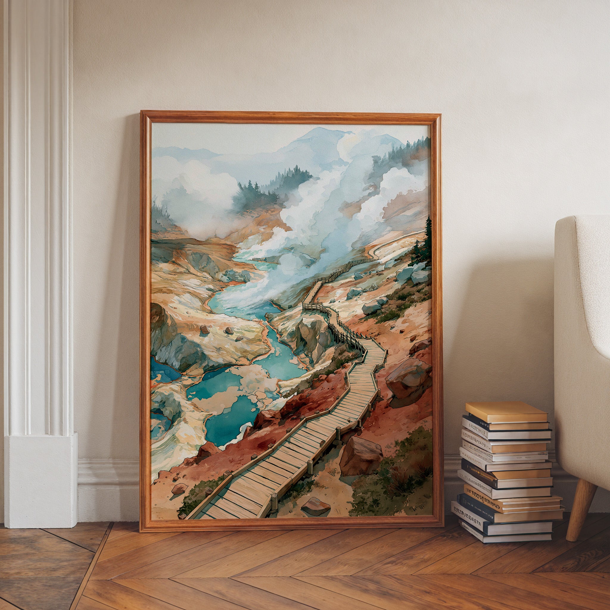 Lassen Volcanic National Park Watercolor Art