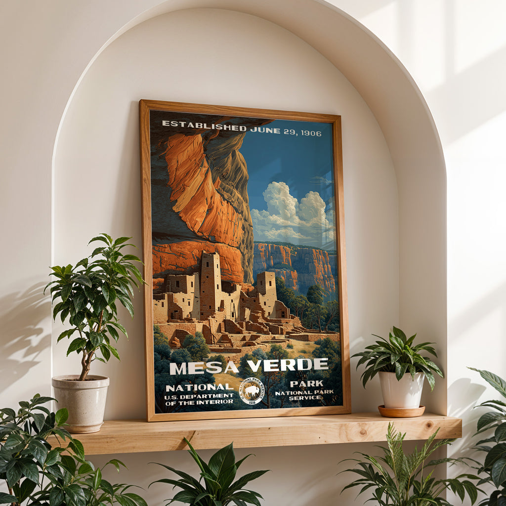 Mesa Verde National Park Vintage WPA