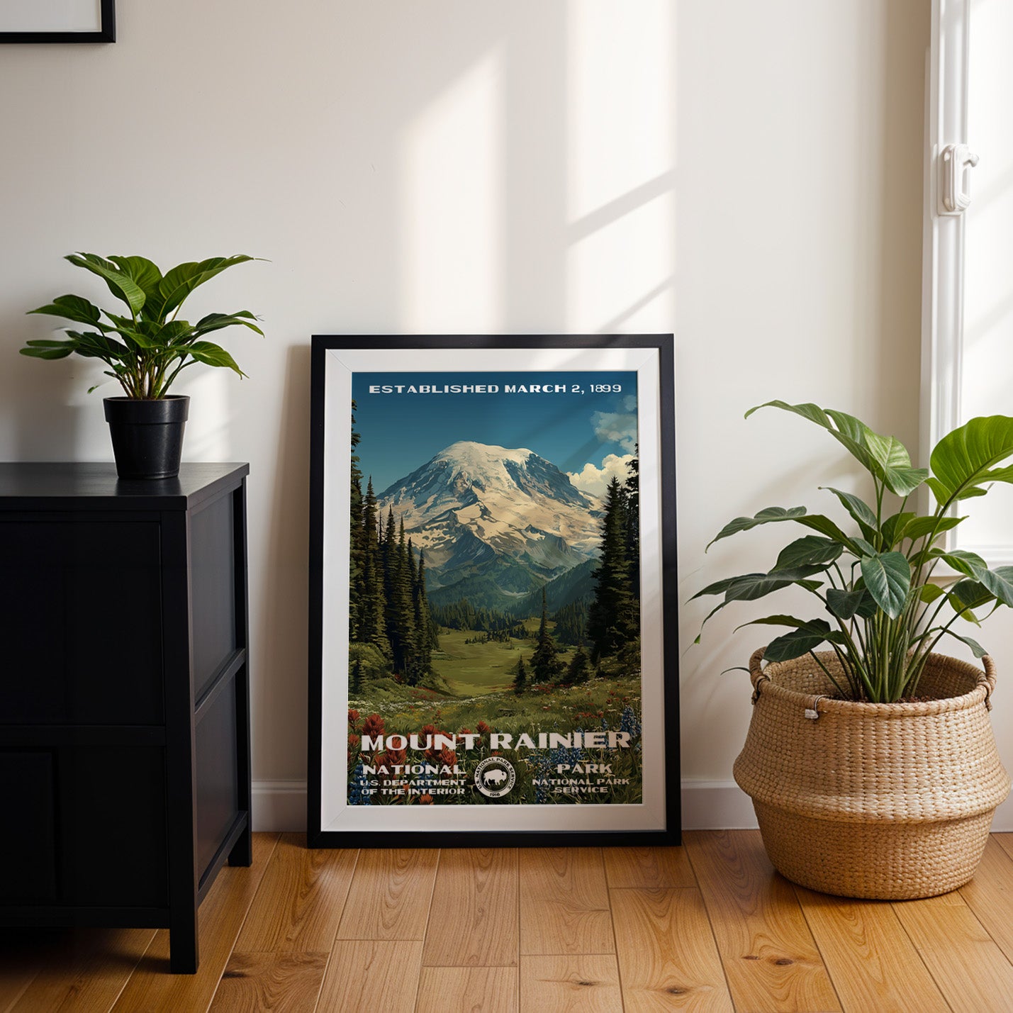 Mount Rainier National Park Vintage WPA