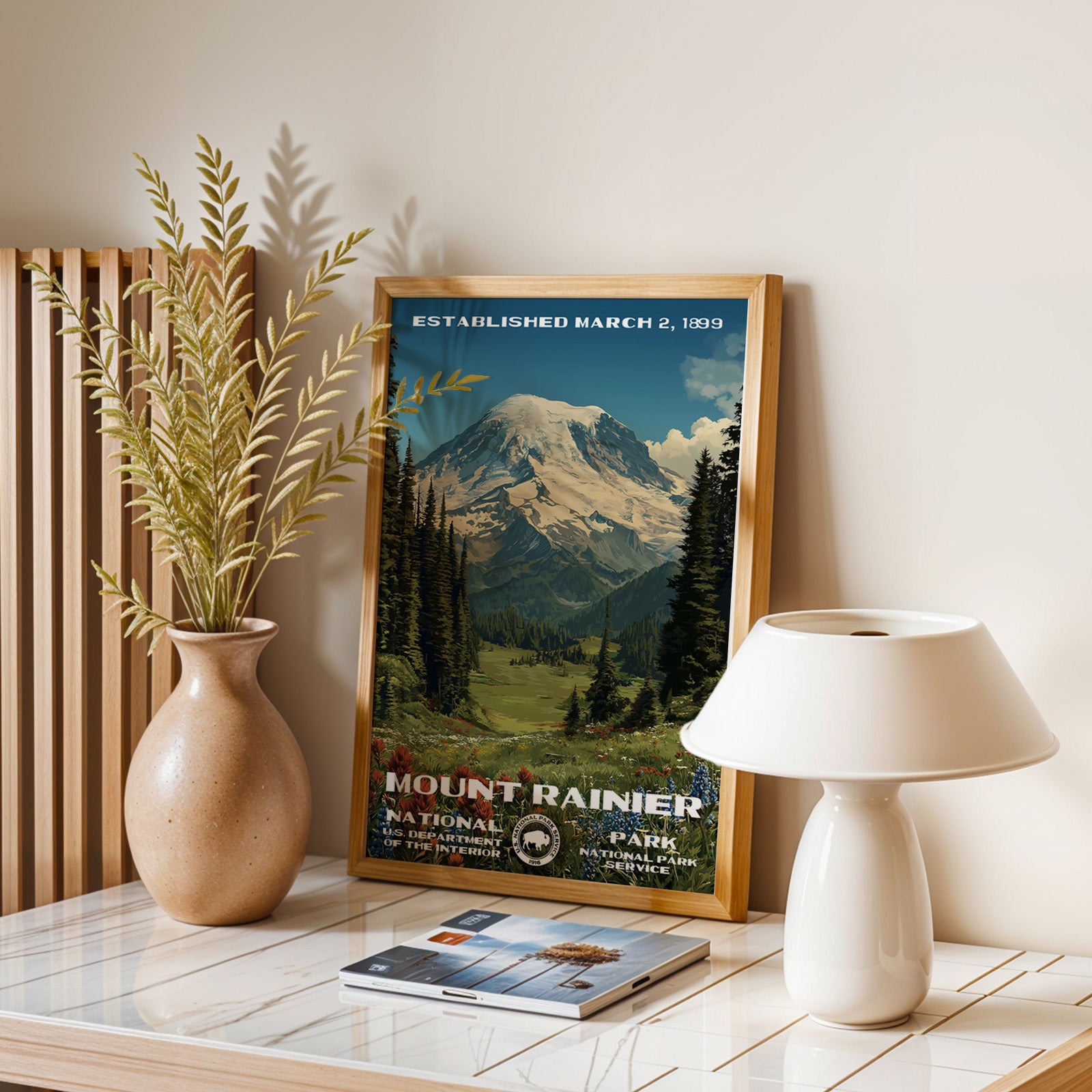 Mount Rainier National Park Vintage WPA