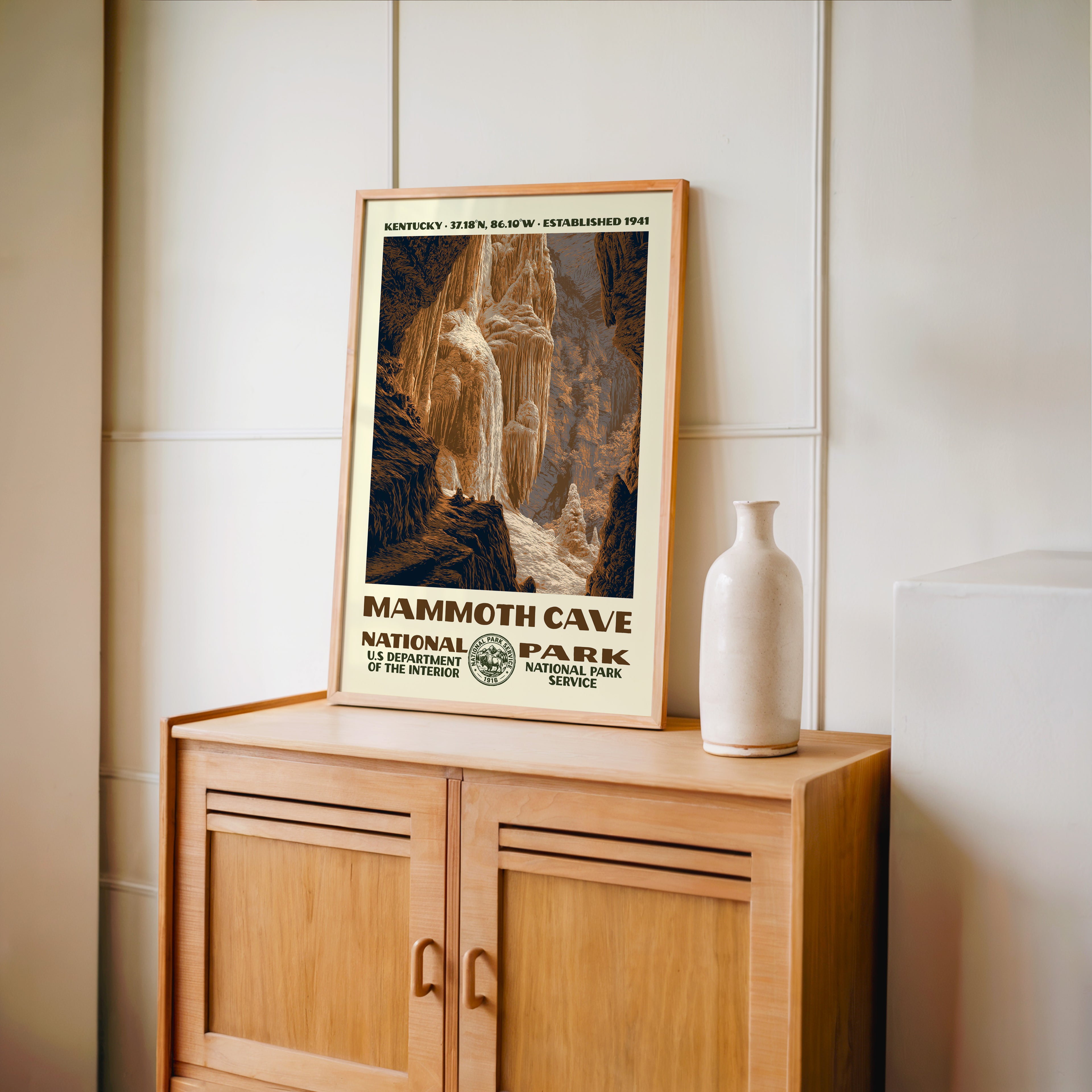 Mammoth Cave National Park Vintage WPA Art