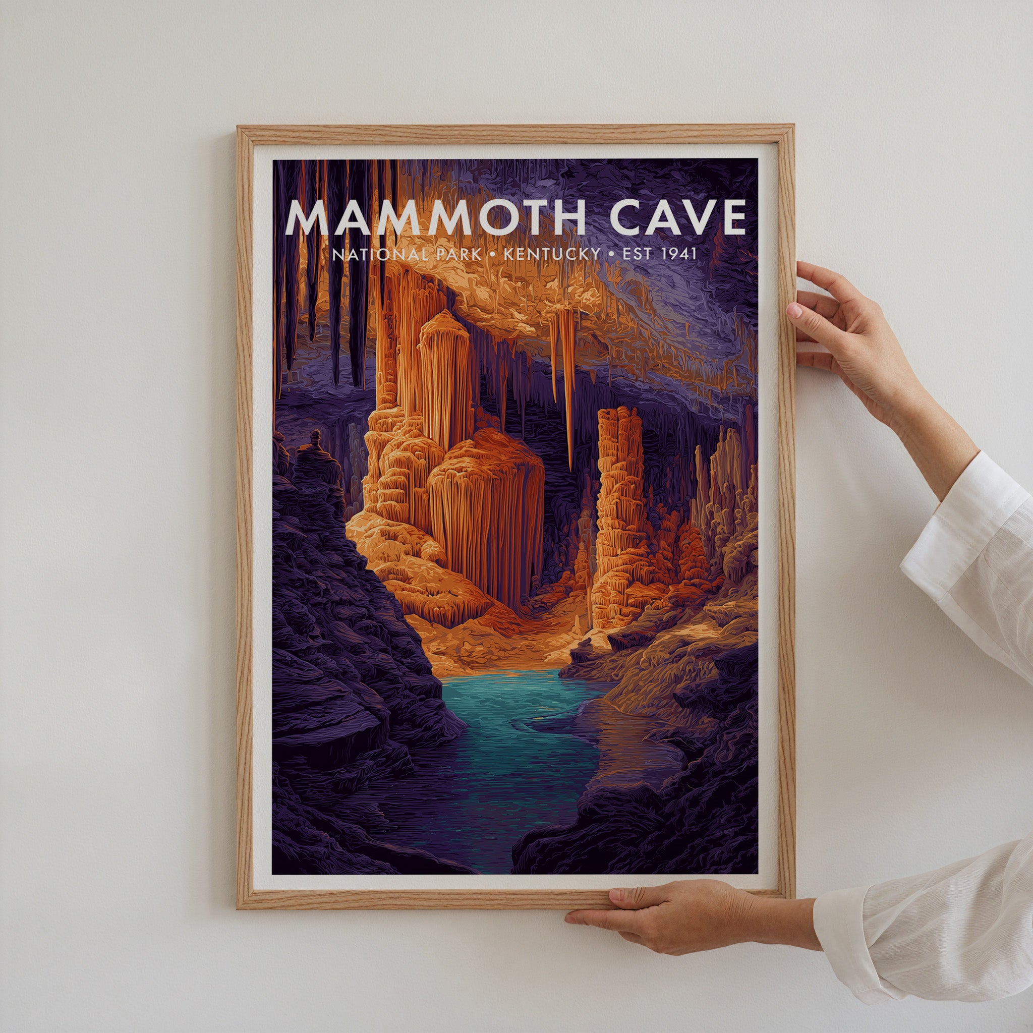 Retro Mammoth Cave National Park Print