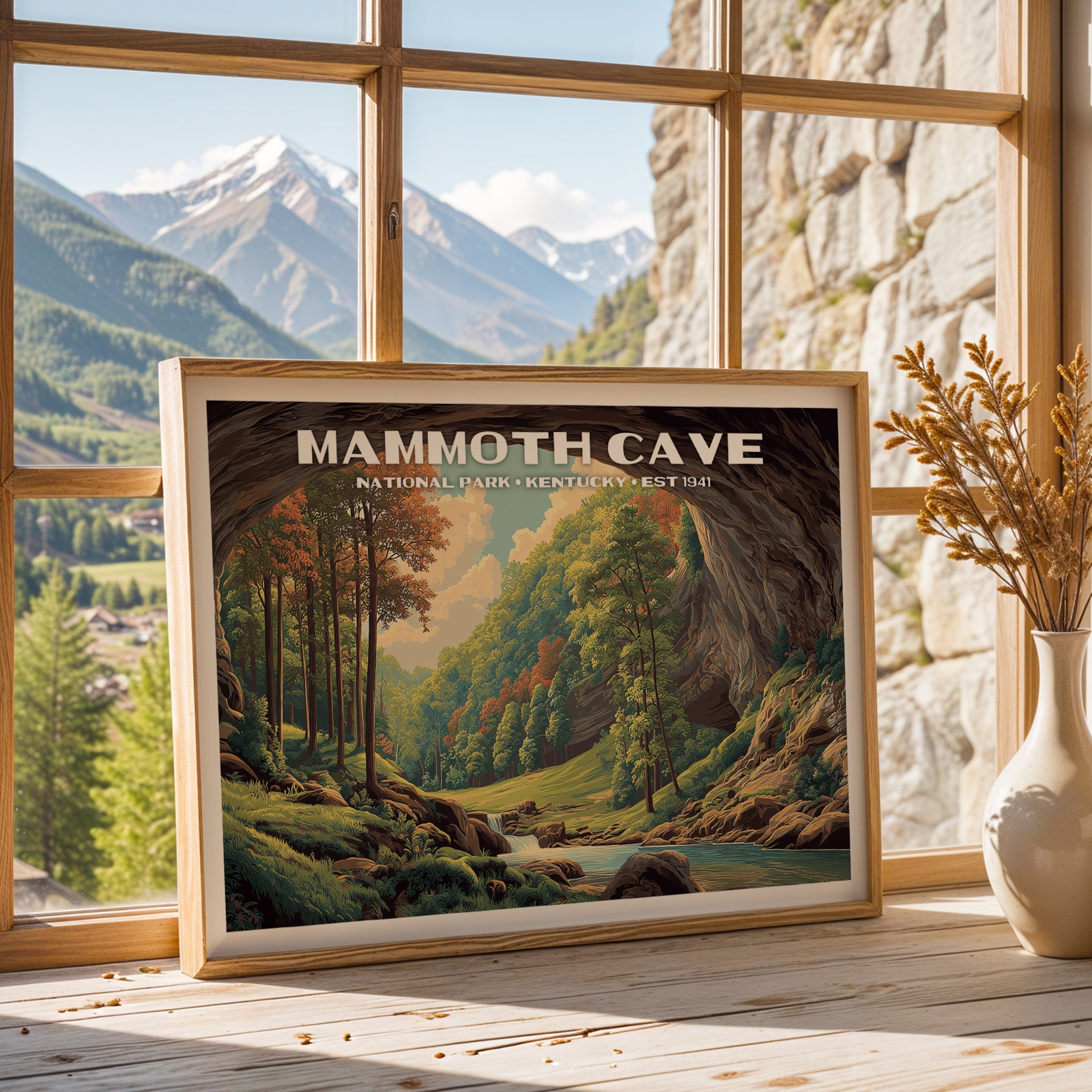 Mammoth Cave National Park Horizontal Vintage Art
