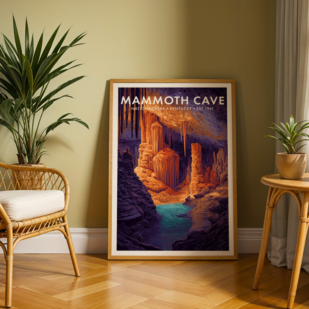 Retro Mammoth Cave National Park Print