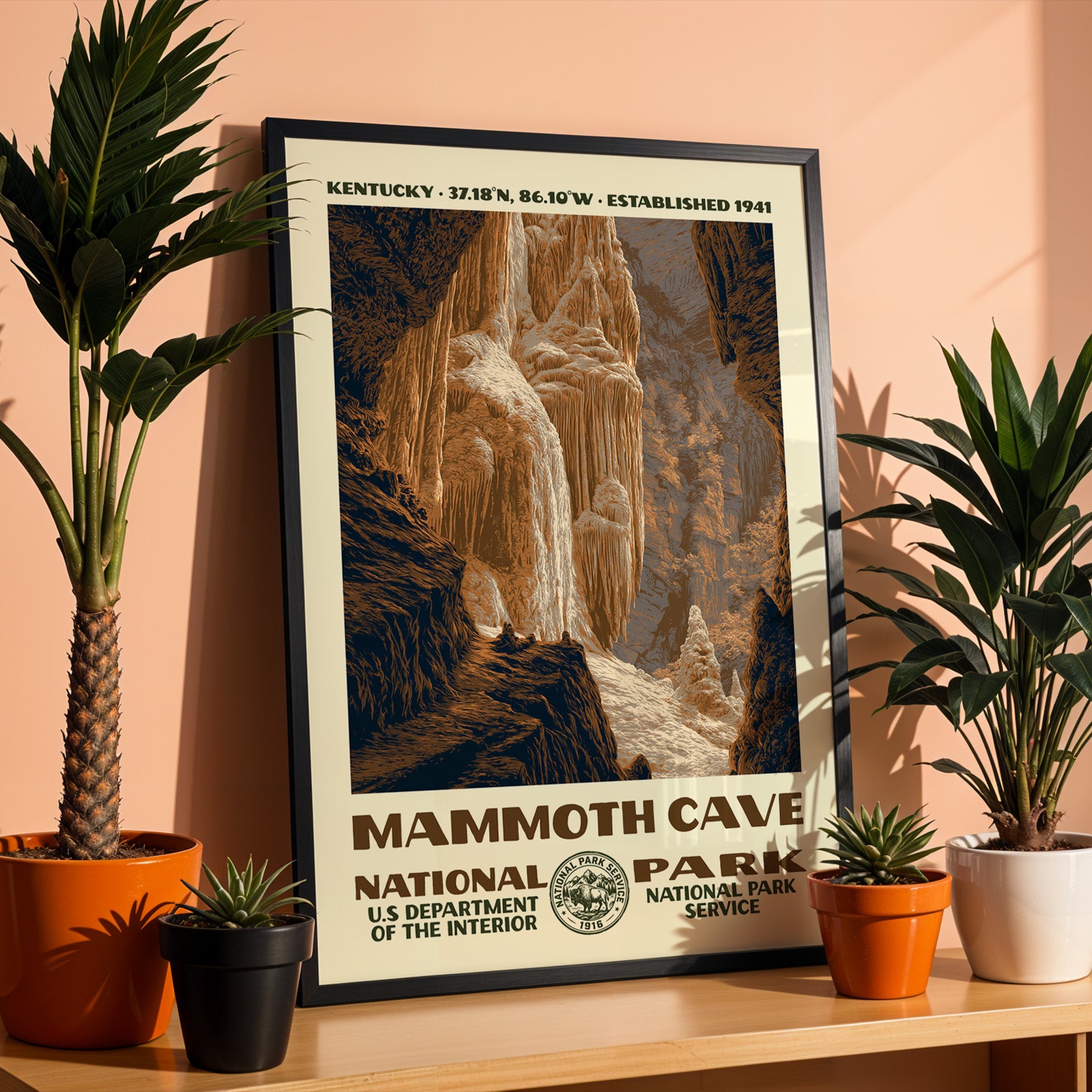 Mammoth Cave National Park Vintage WPA Art