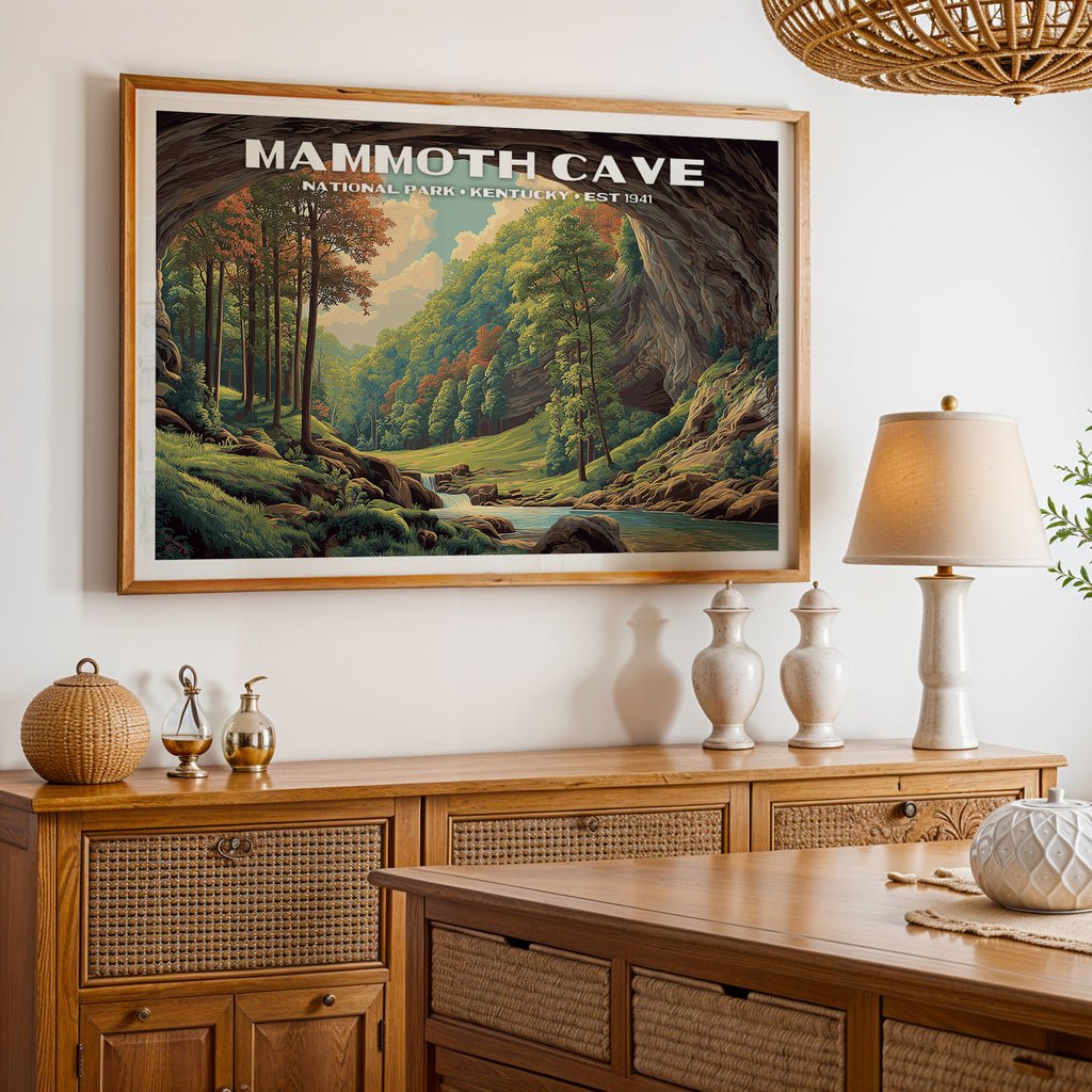 Mammoth Cave National Park Horizontal Vintage Art