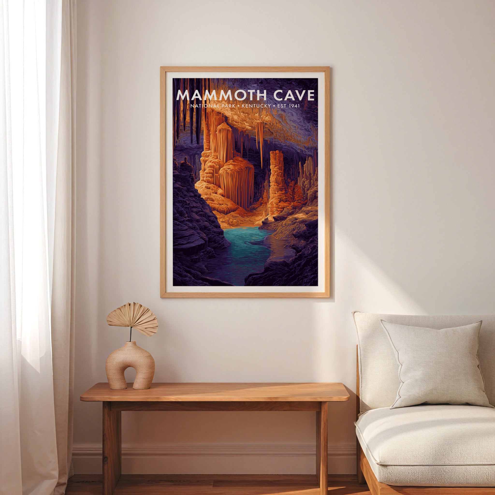 Retro Mammoth Cave National Park Print