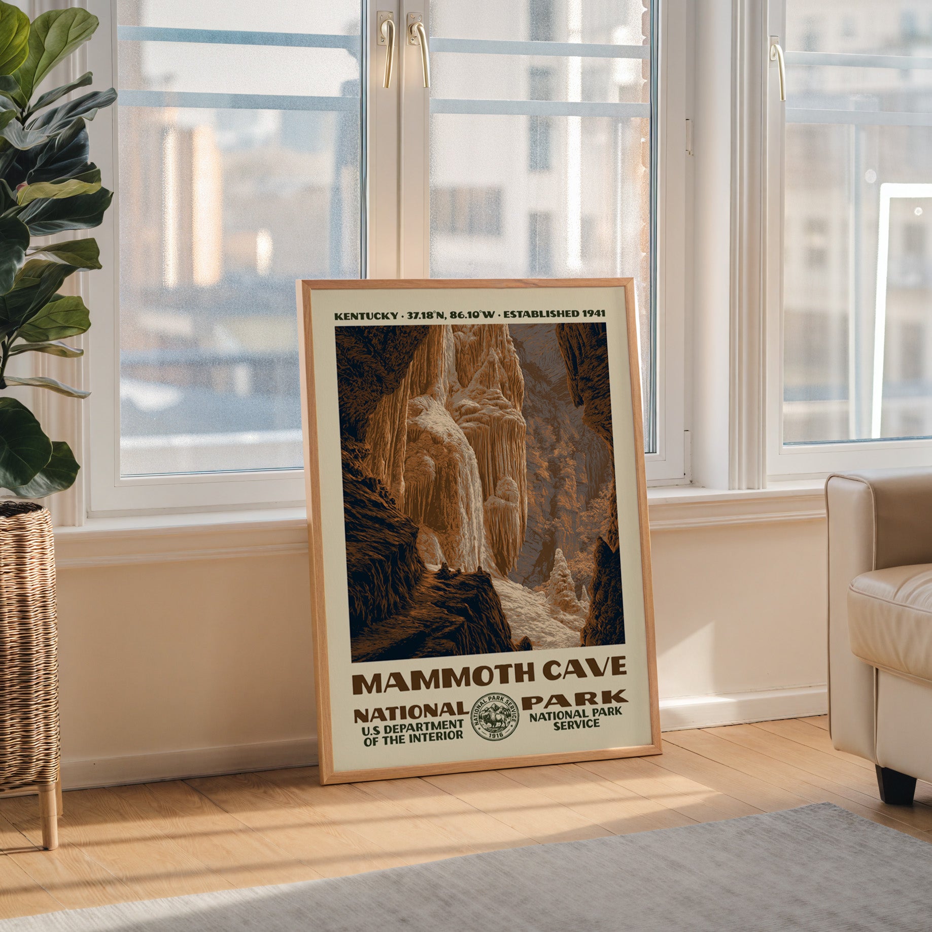 Mammoth Cave National Park Vintage WPA Art