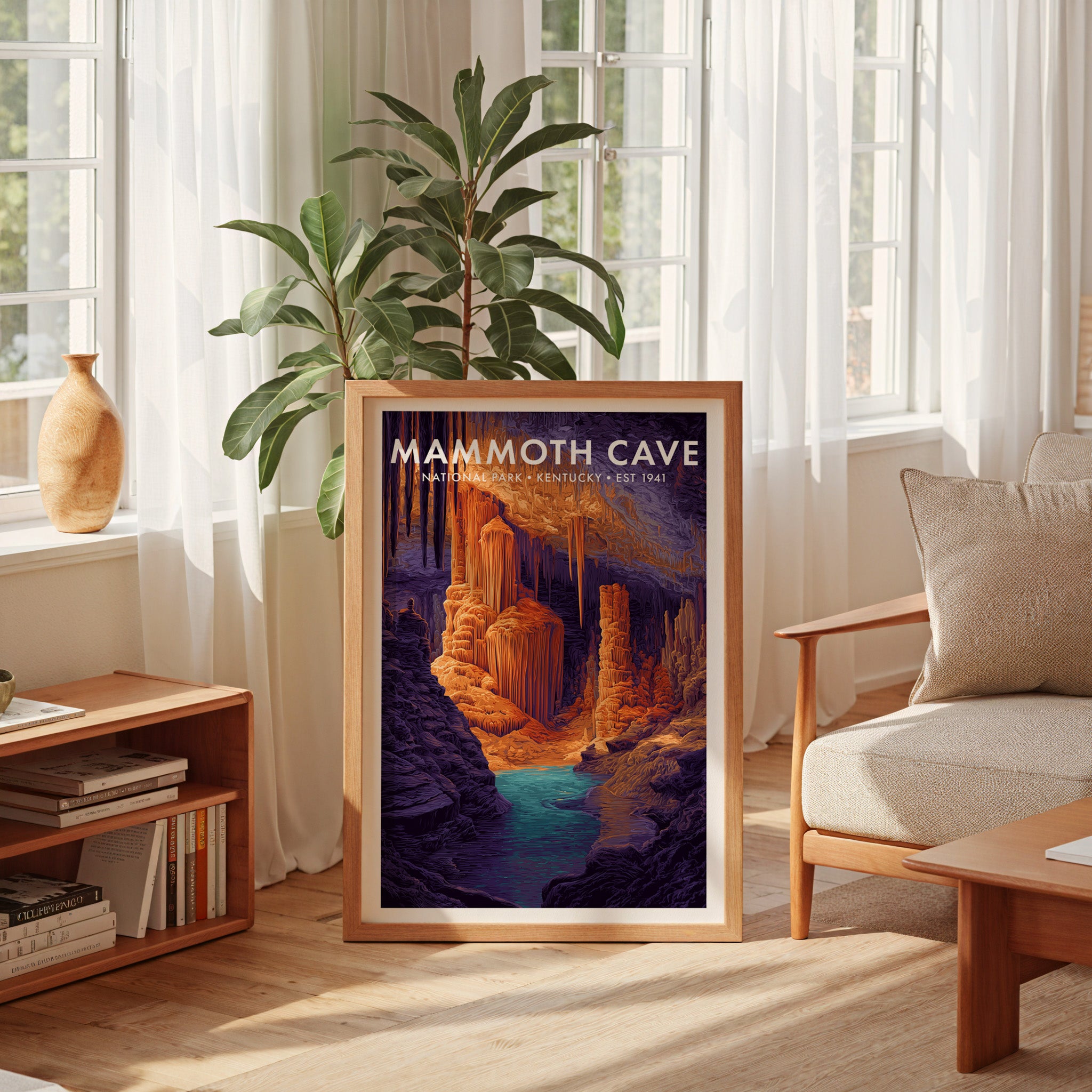 Retro Mammoth Cave National Park Print